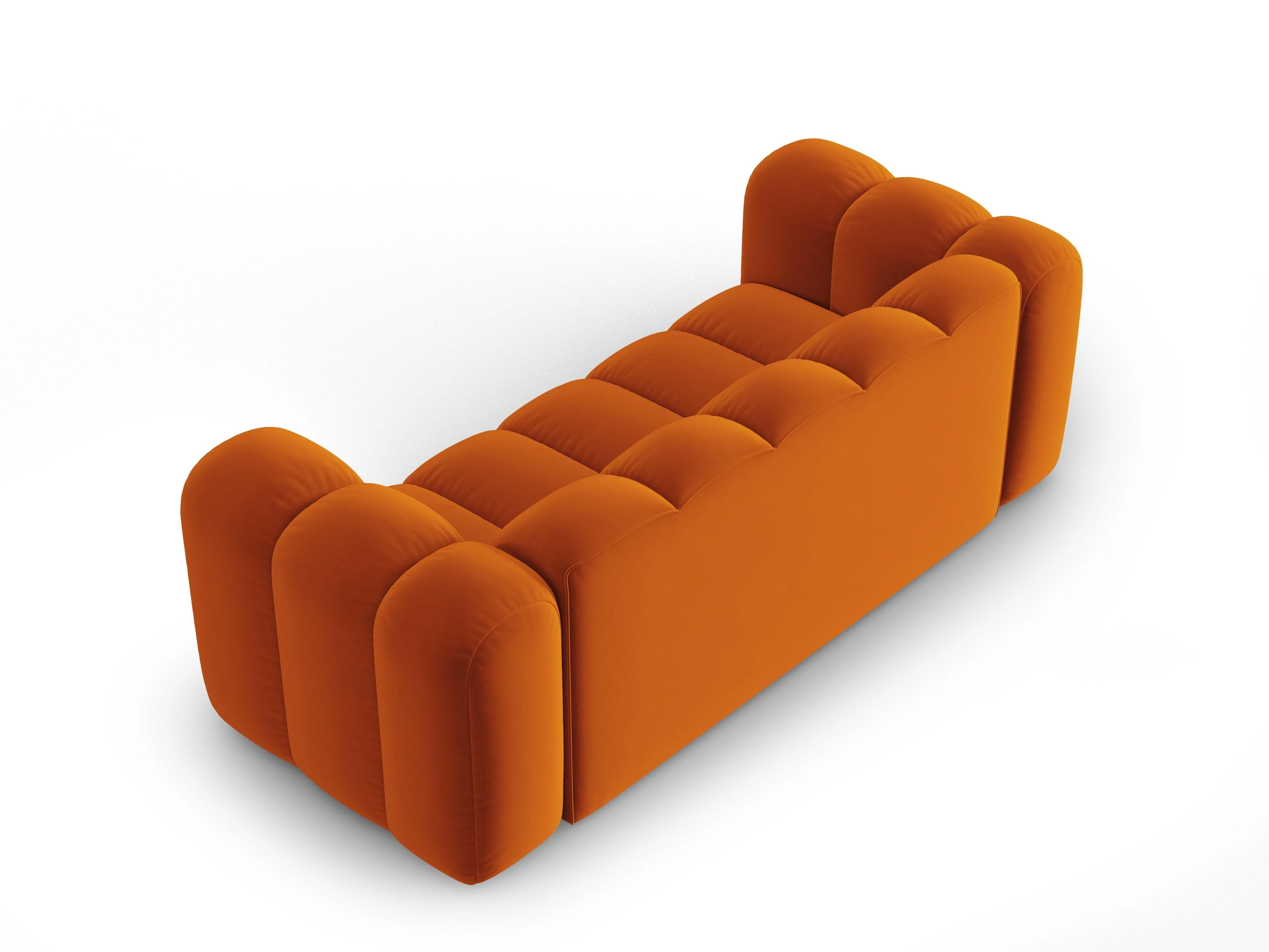 Sofa aksamitna 2-osobowa LUPINE ceglany - Image 4