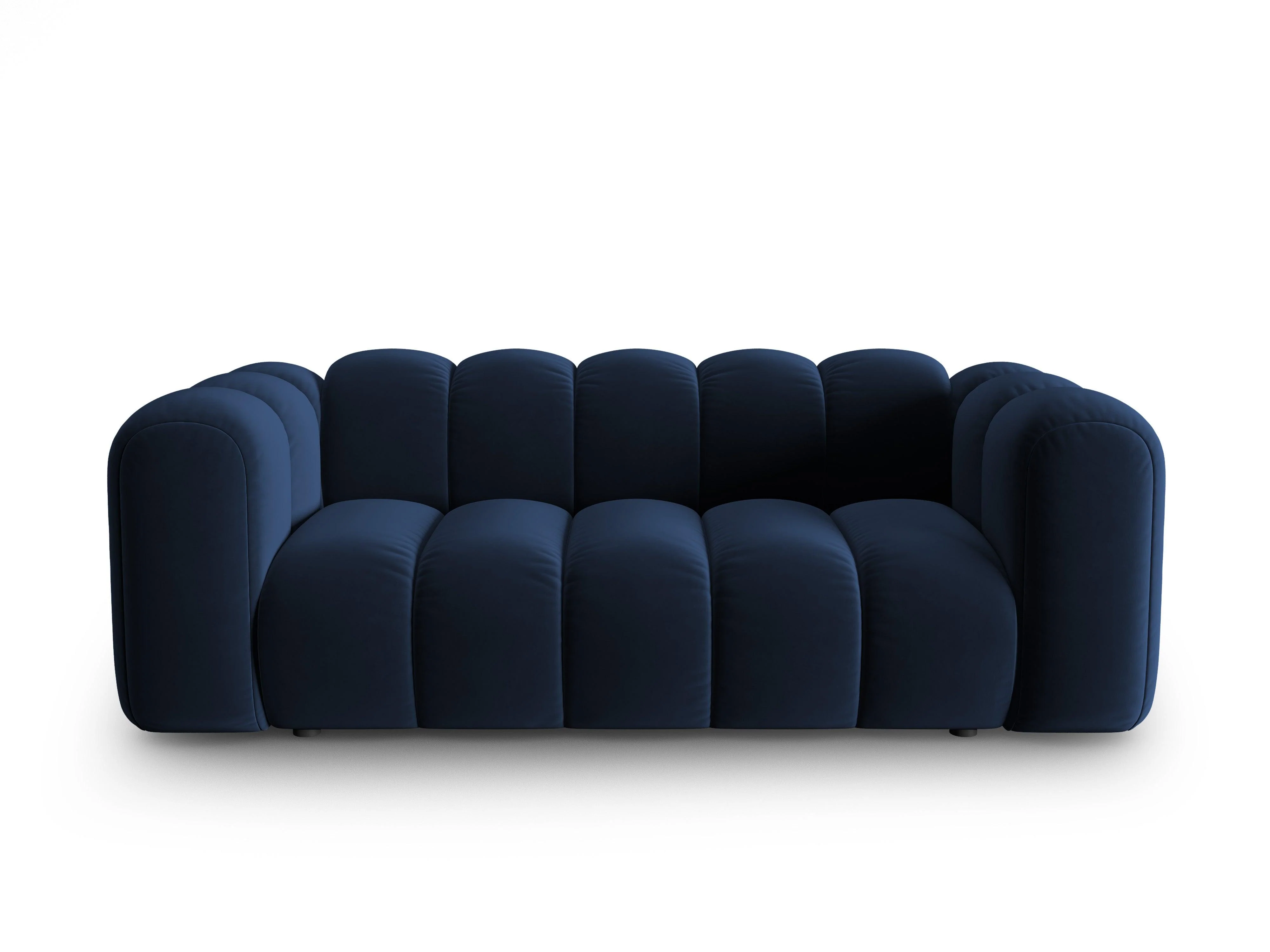 Sofa aksamitna 2-osobowa LUPINE granatowy - Image 3