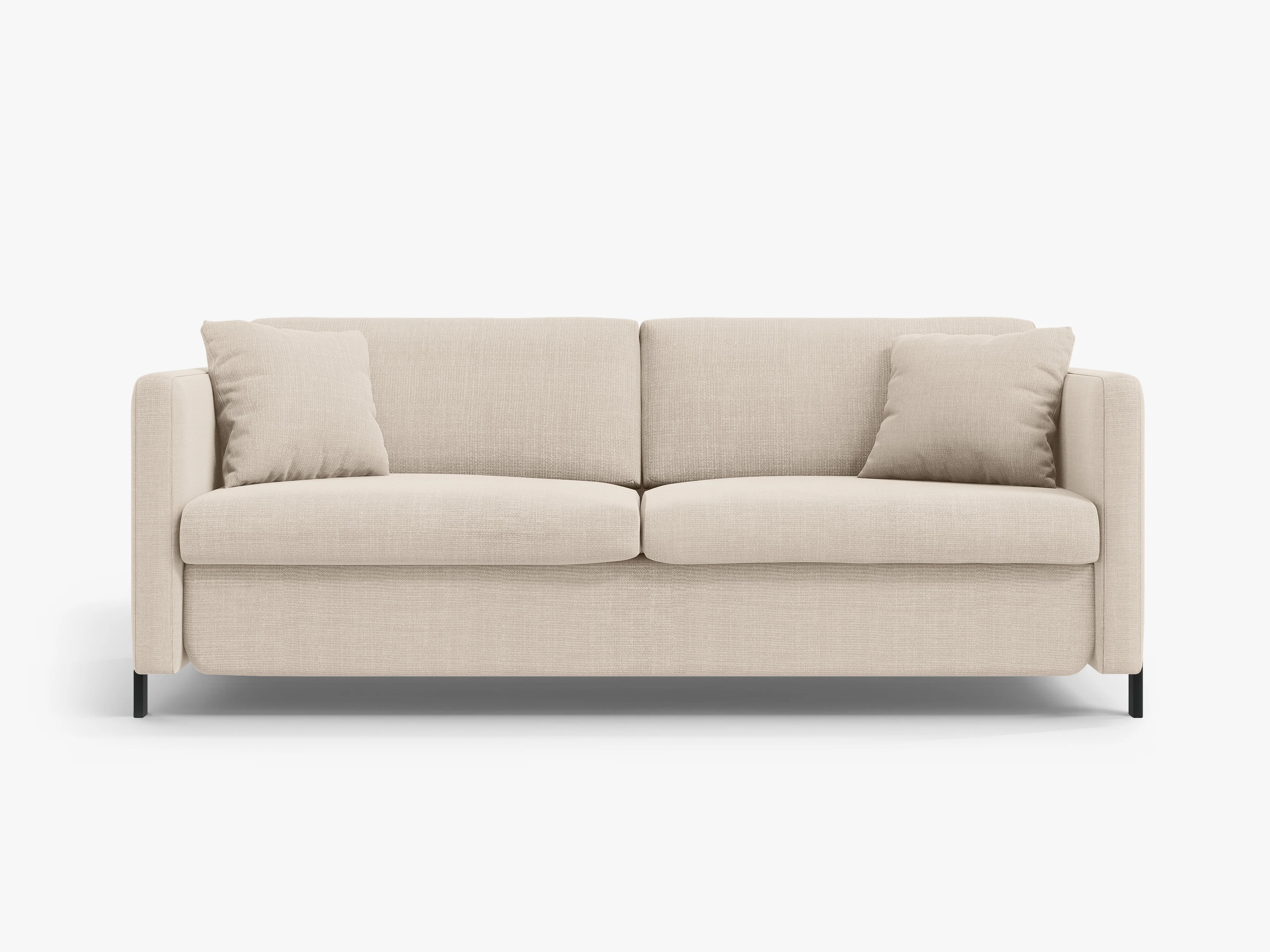 Sofa 2-osobowa z funkcją spania GLORIA beżowy szenil - Image 3