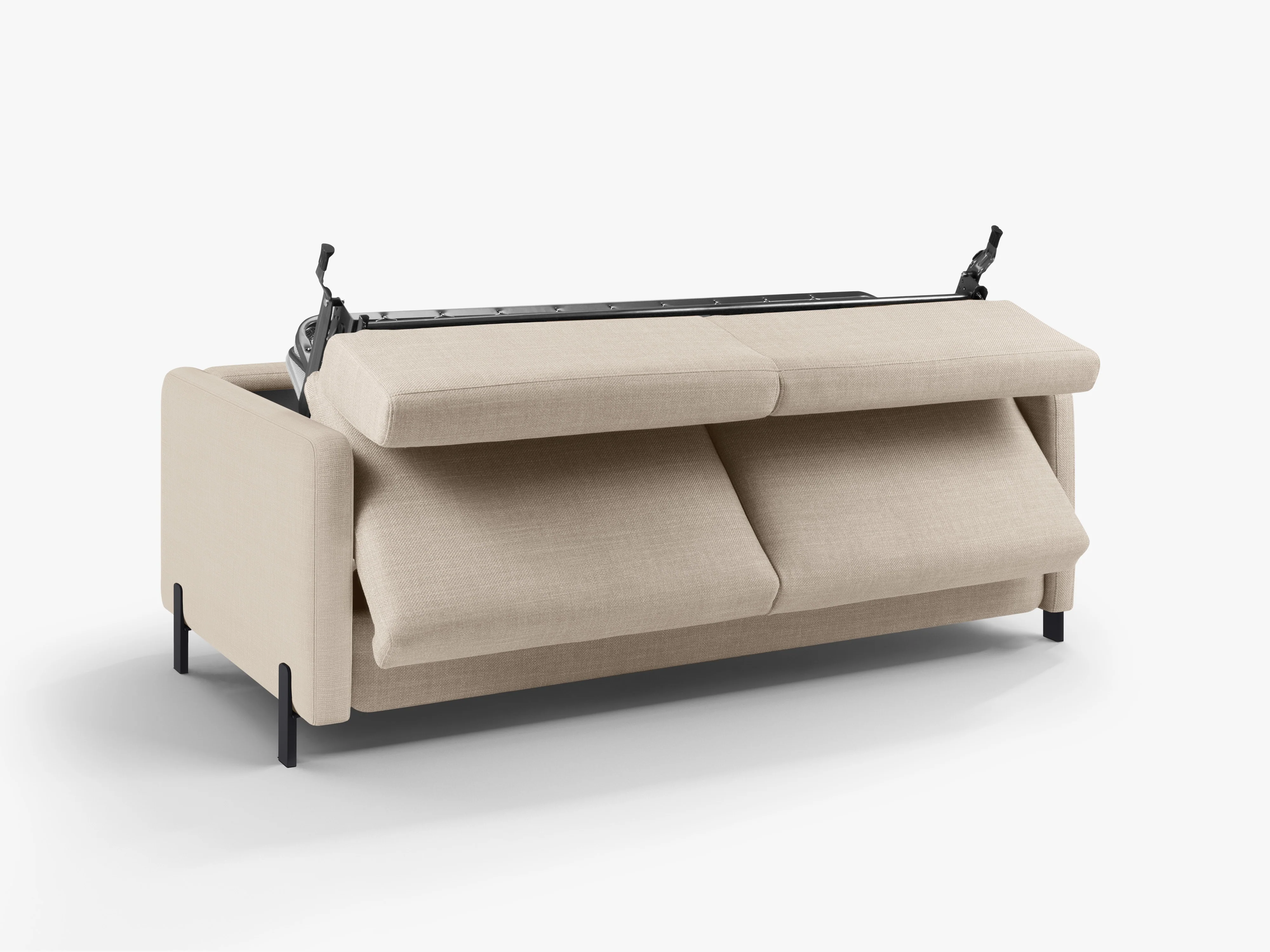Sofa 2-osobowa z funkcją spania GLORIA beżowy szenil - Image 4