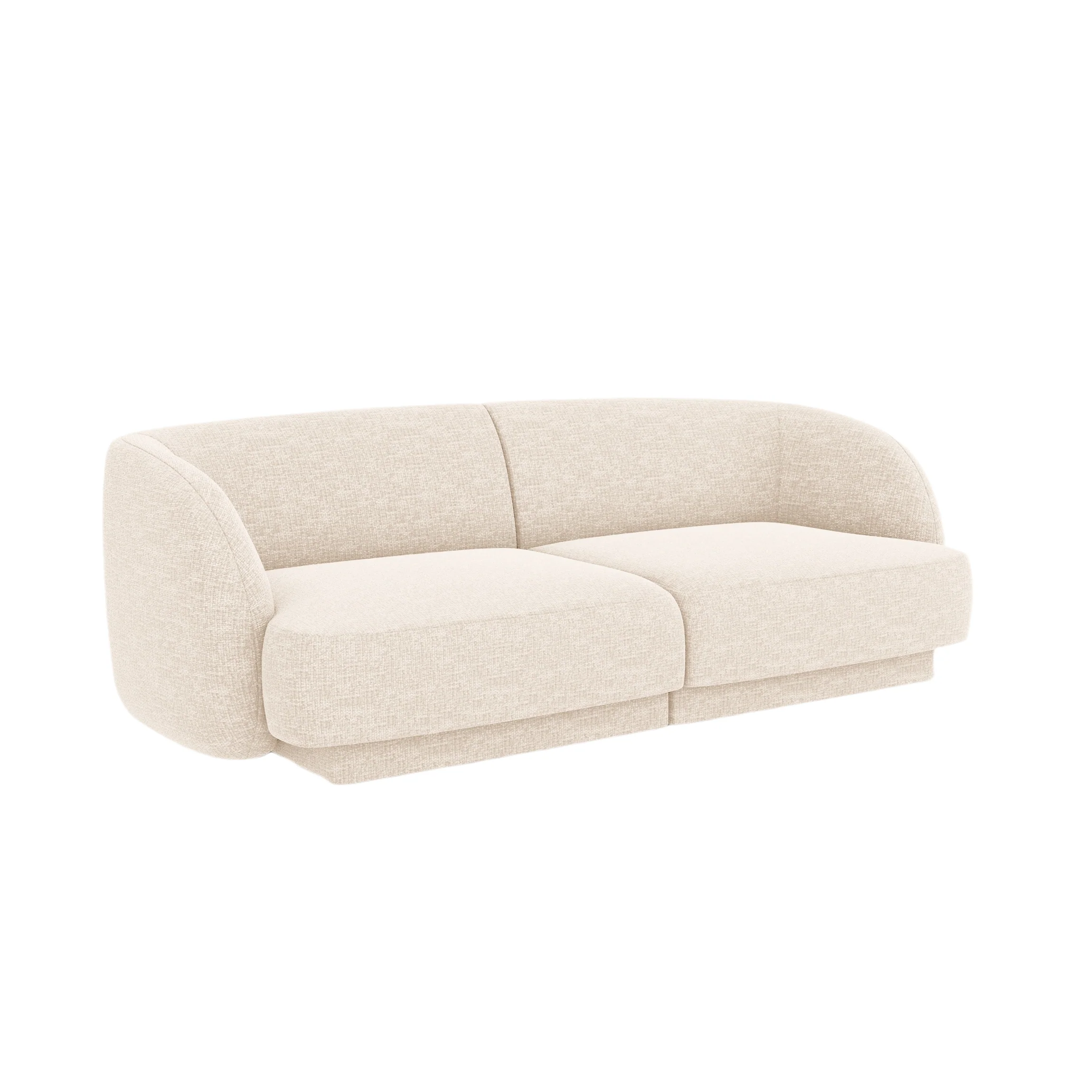 Sofa 2-osobowa MILEY kość słoniowa szenil