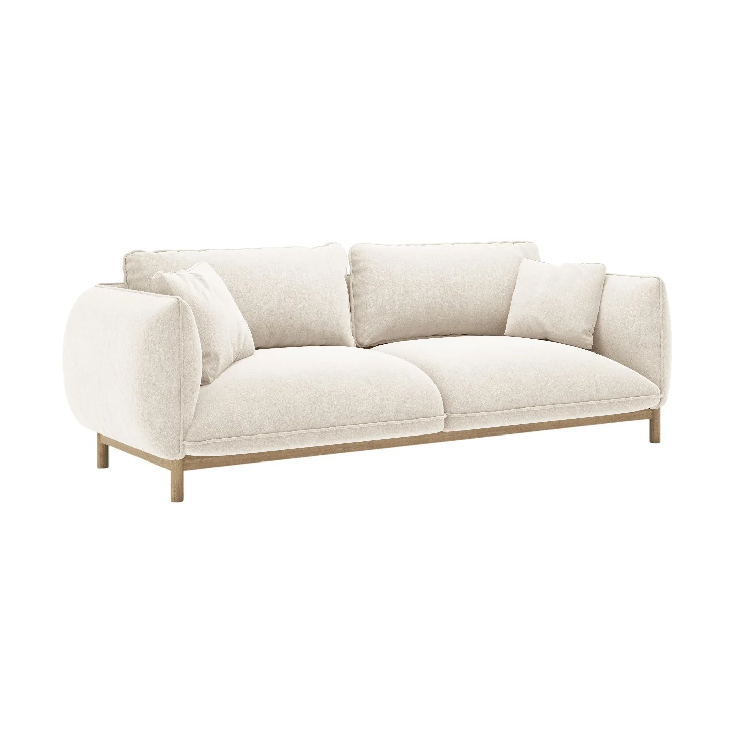 Sofa 3-osobowa ADA kość słoniowa szenil