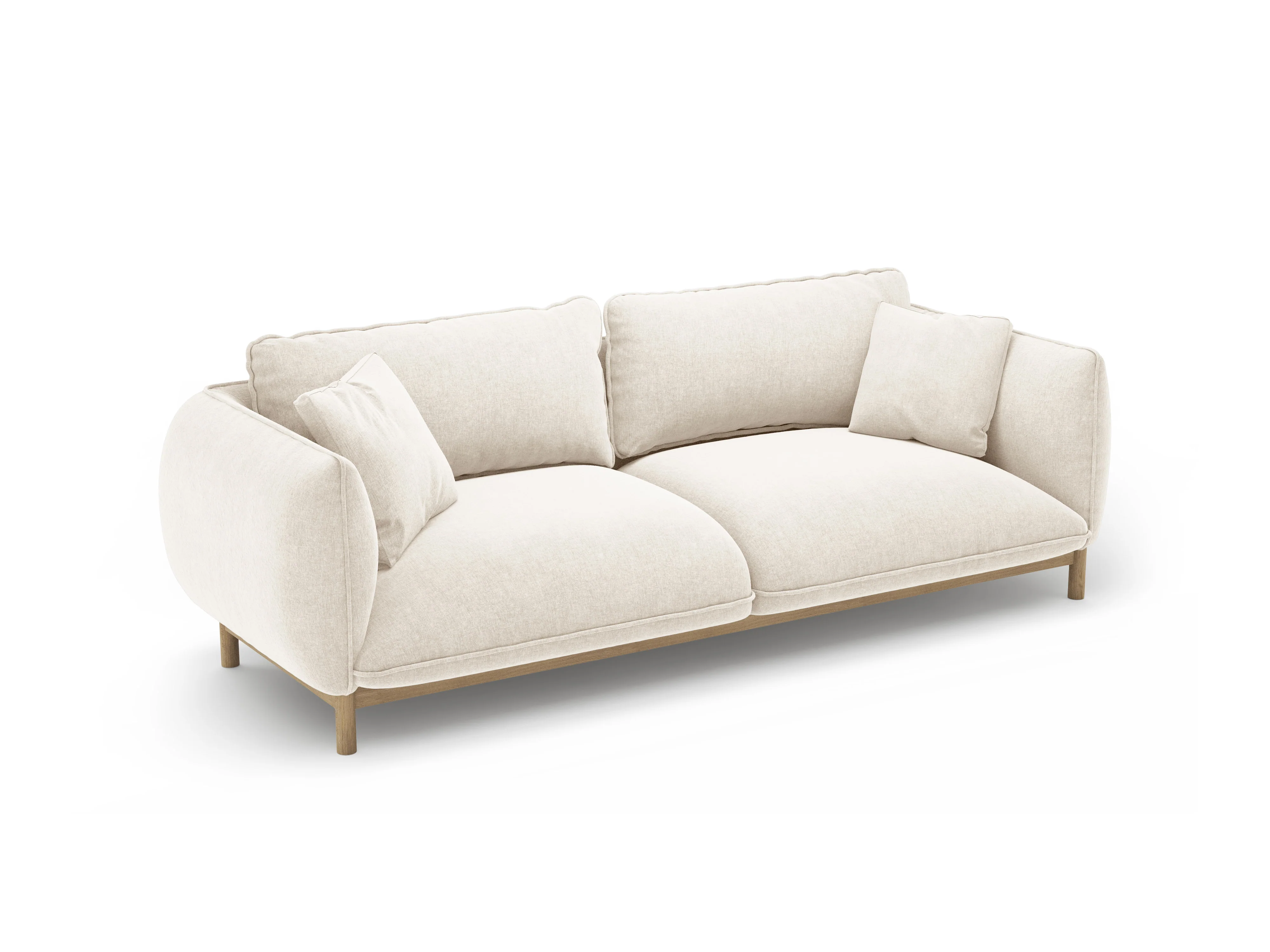 Sofa 3-osobowa ADA kość słoniowa szenil - Image 5