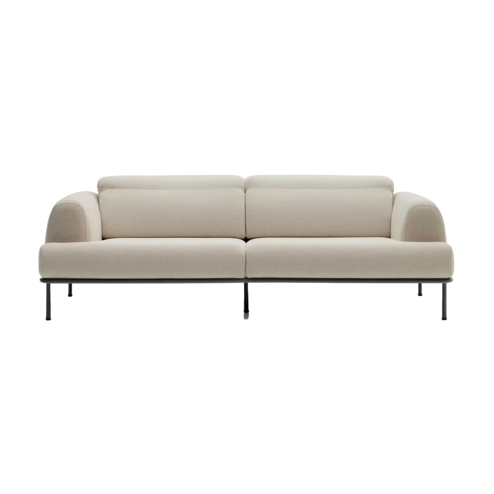 Sofa 3-osobowa AURUM ecru szenil z ciemnoszarą podstawą - Image 10