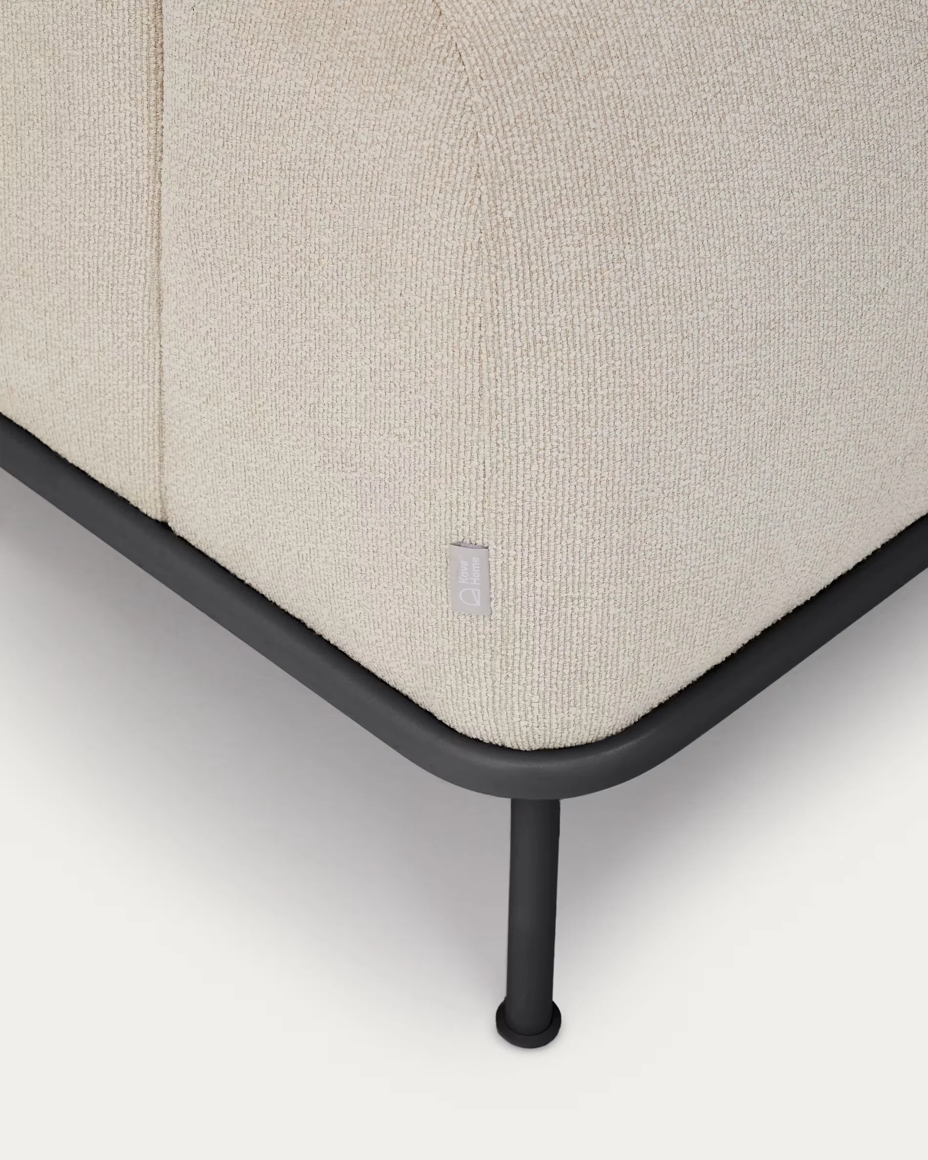 Sofa 3-osobowa AURUM ecru szenil z ciemnoszarą podstawą - Image 7