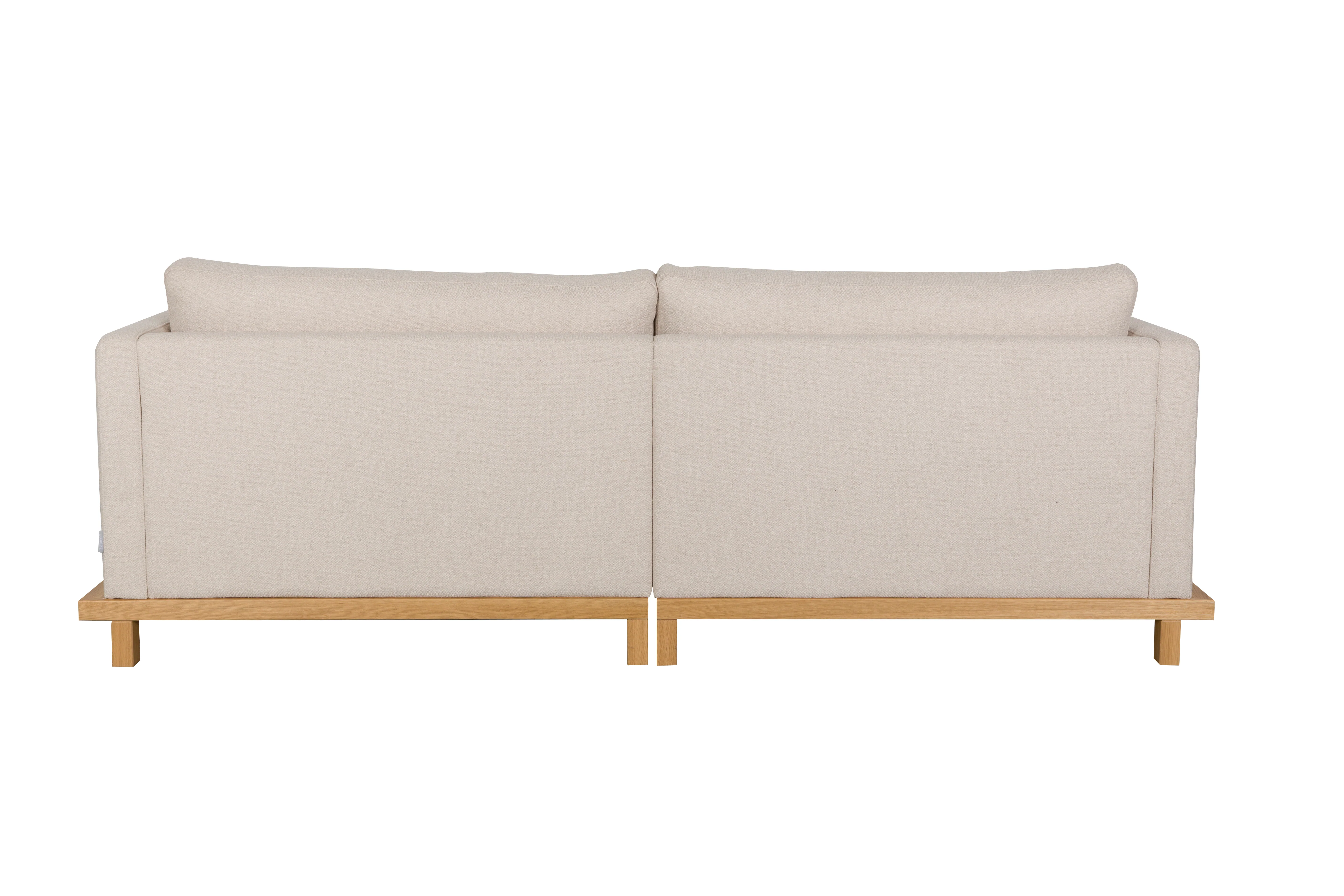 Sofa 3-osobowa BLOSSOM beżowy z drewnianą podstawą - Image 4