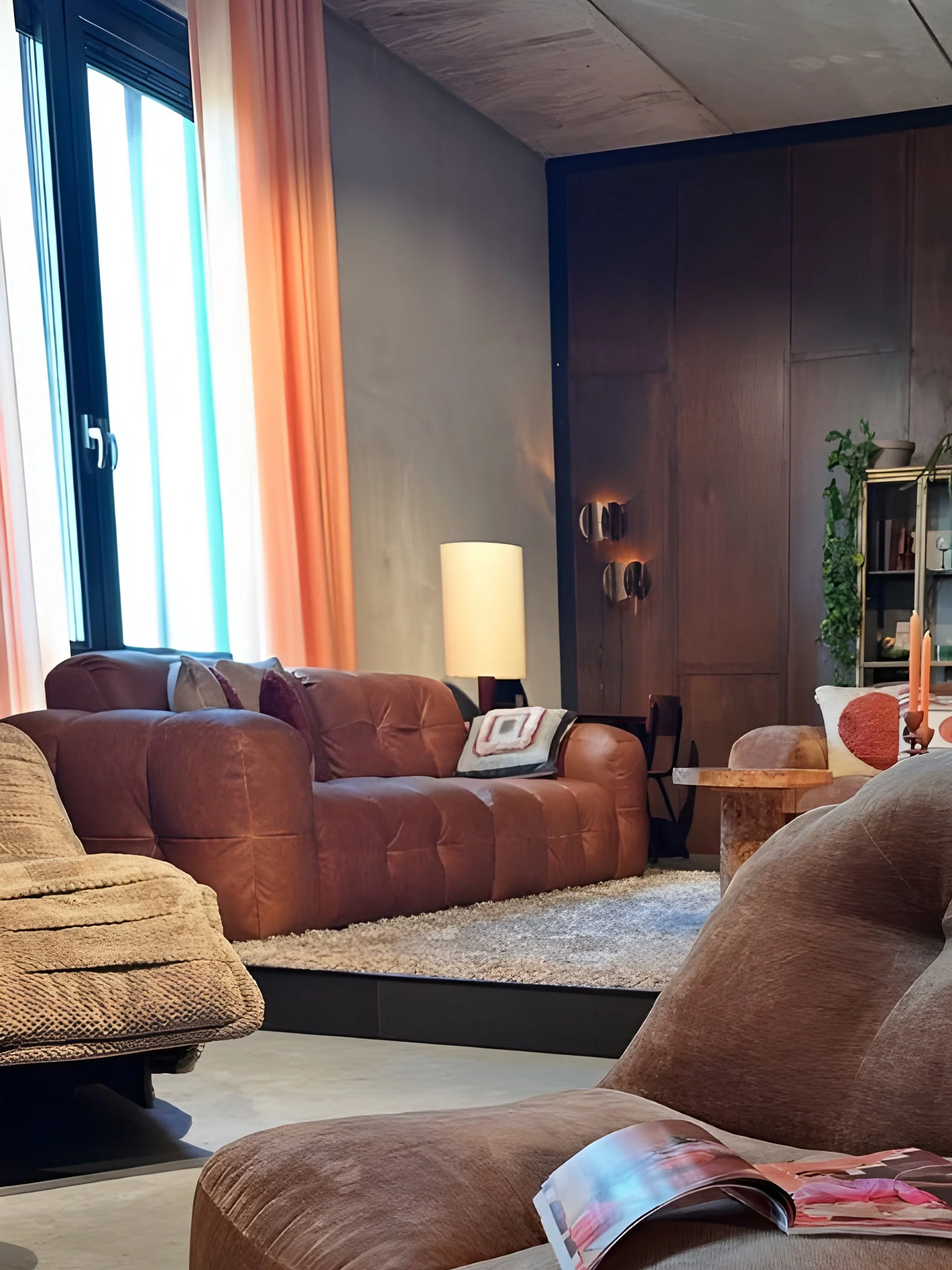 Sofa 3-osobowa HACKMAN koniakowa skóra - Image 3