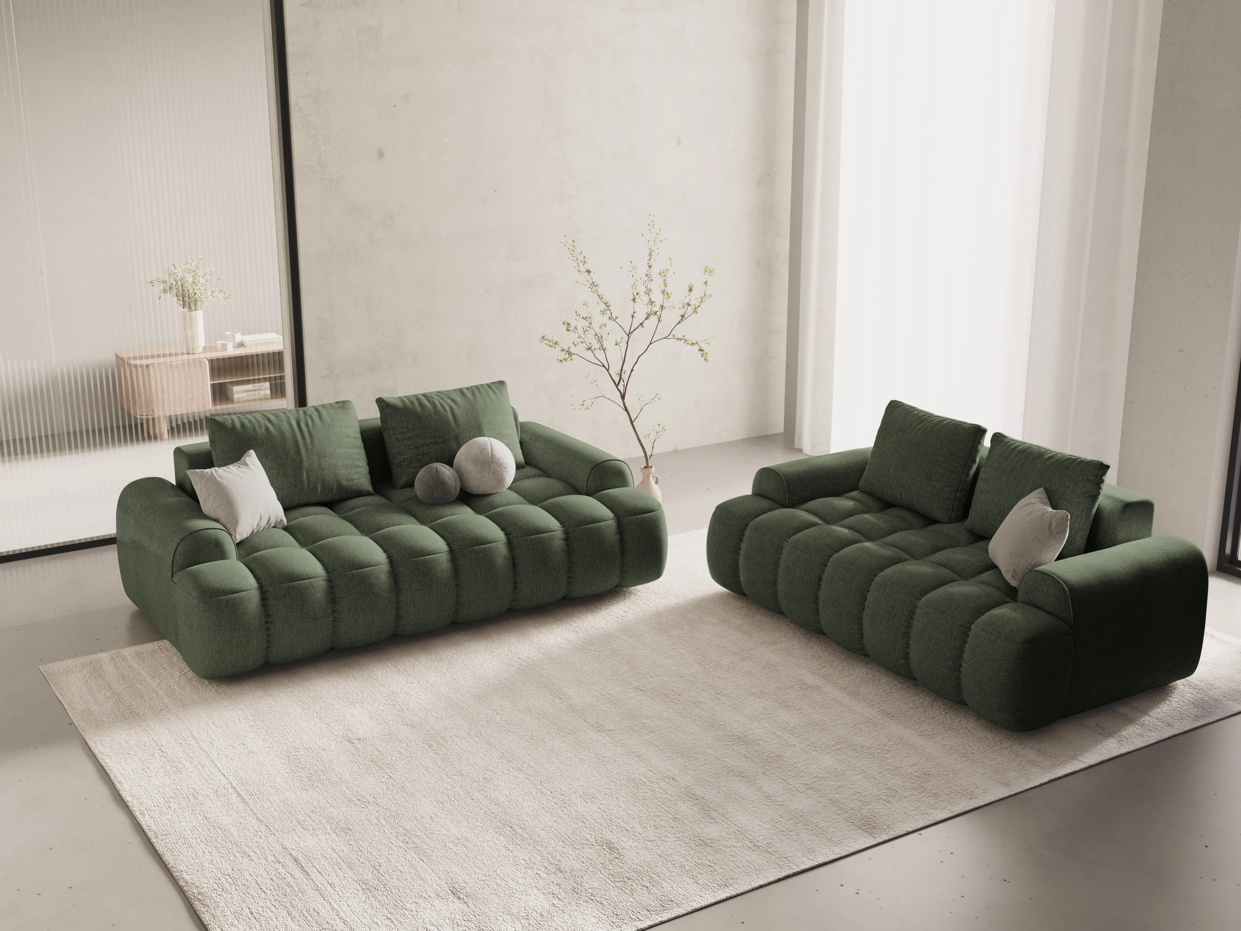 Sofa 3-osobowa LINZ oliwkowy - Image 2