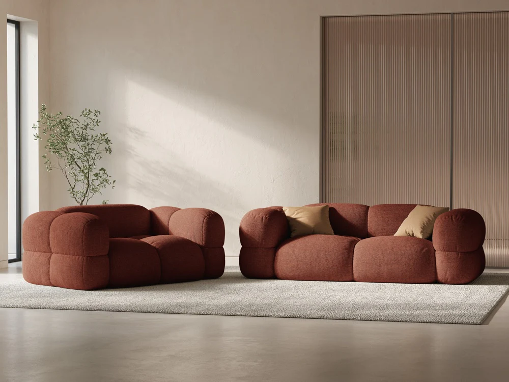 Sofa 3-osobowa LORETTO koralowy - Image 2