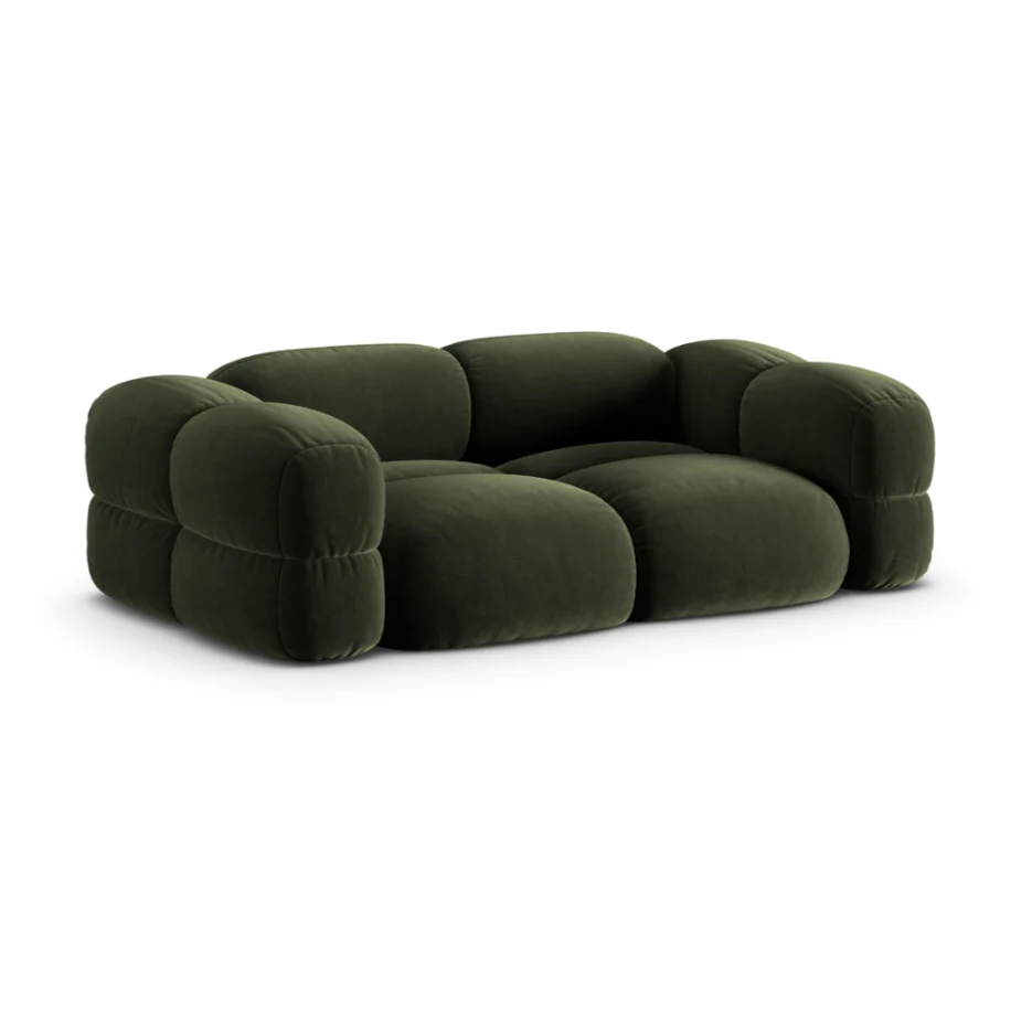Sofa 3-osobowa aksamitna LORETTO zielony