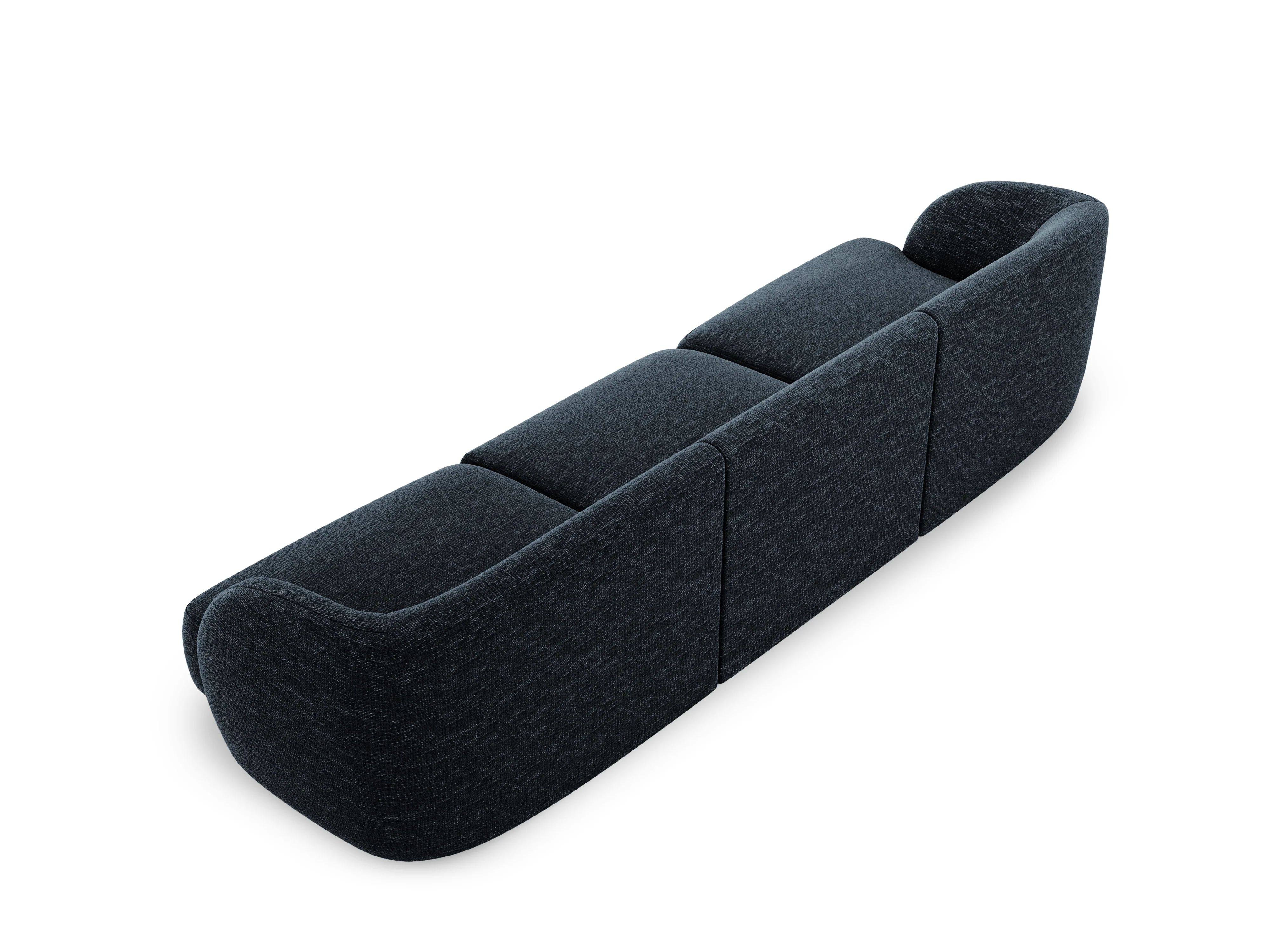 Sofa 3-osobowa MILEY granatowy szenil jedwabisty - Image 3