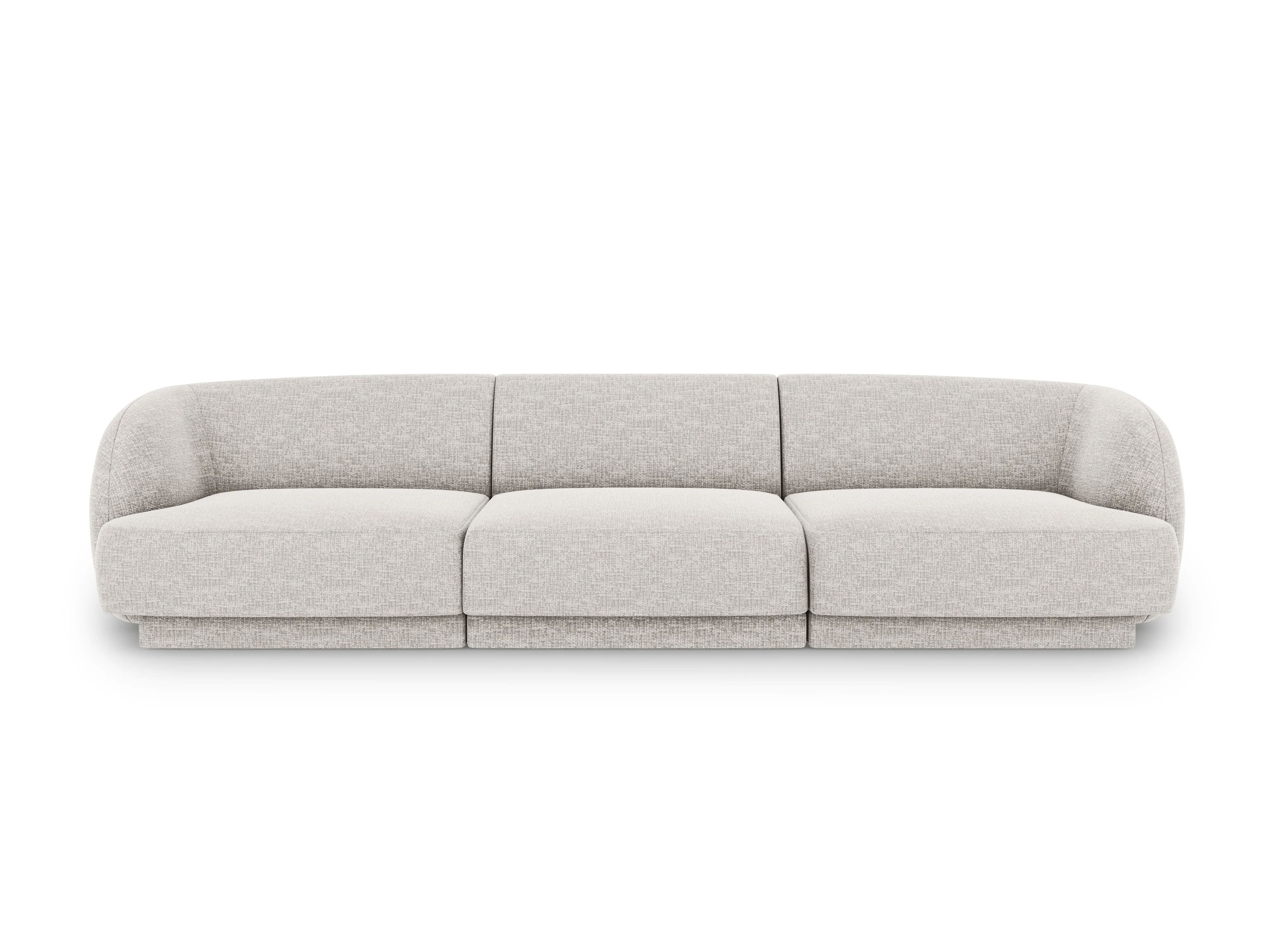 Sofa 3-osobowa MILEY jasnoszary szenil jedwabisty - Image 2