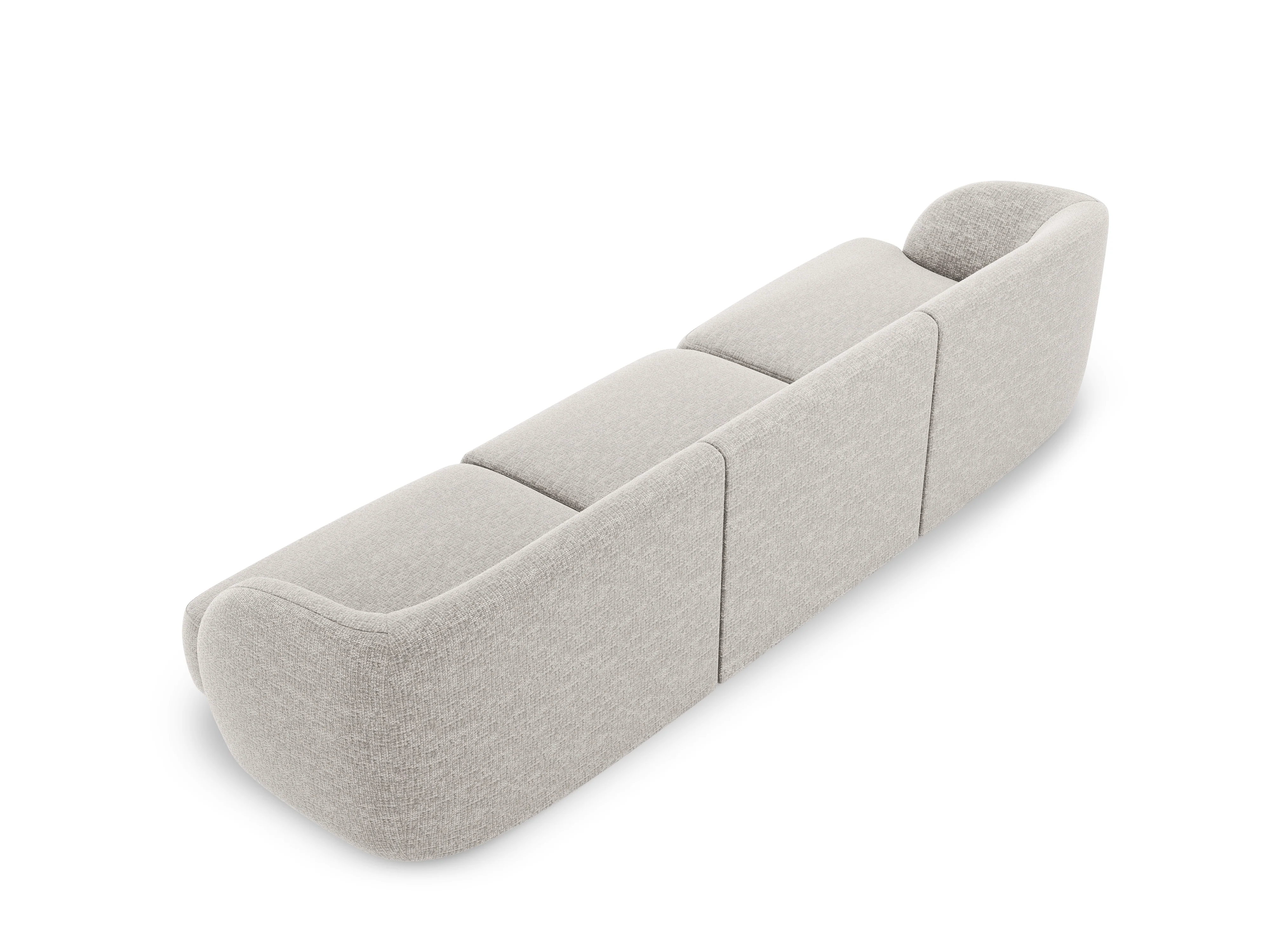 Sofa 3-osobowa MILEY jasnoszary szenil jedwabisty - Image 3