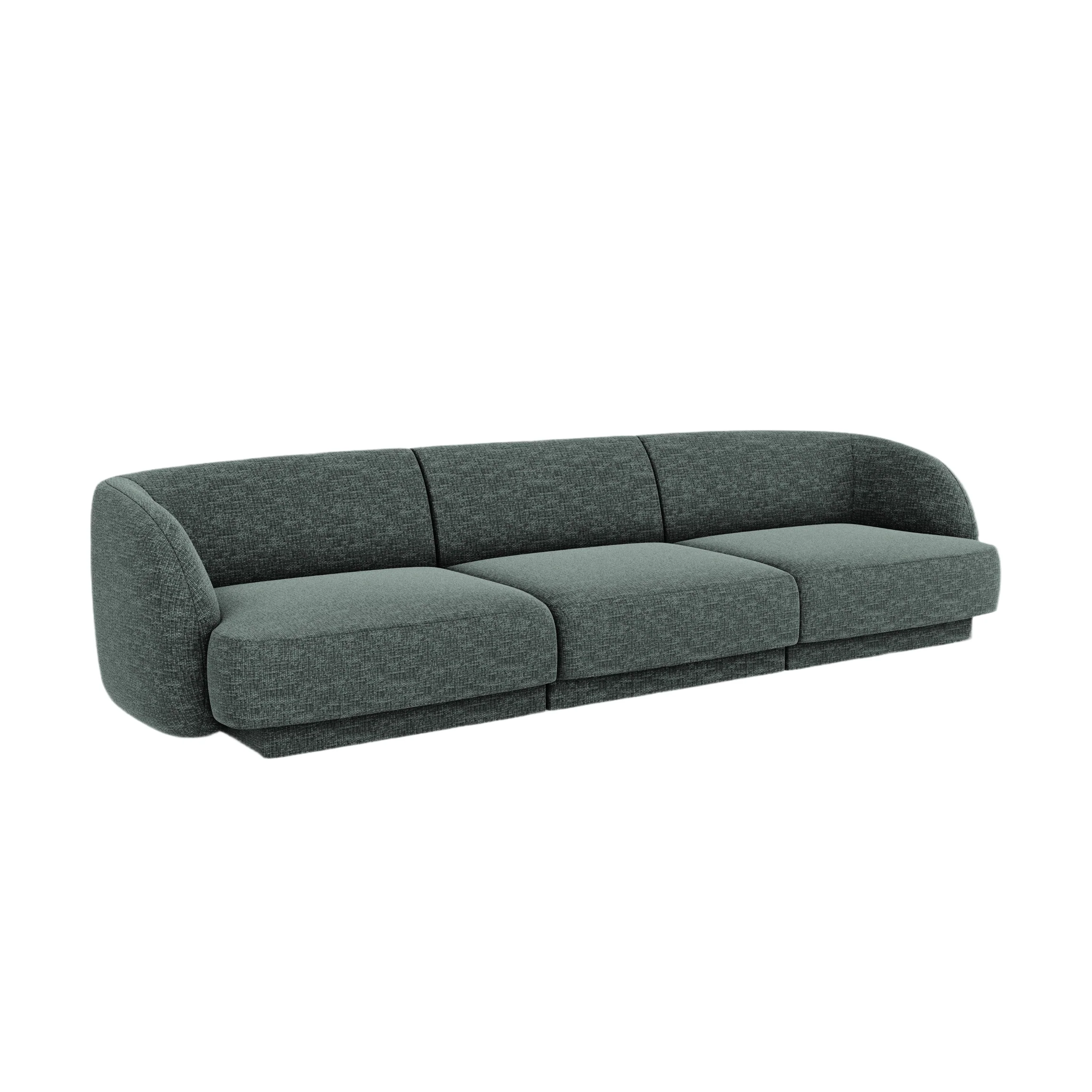Sofa 3-osobowa MILEY petrol szenil jedwabisty