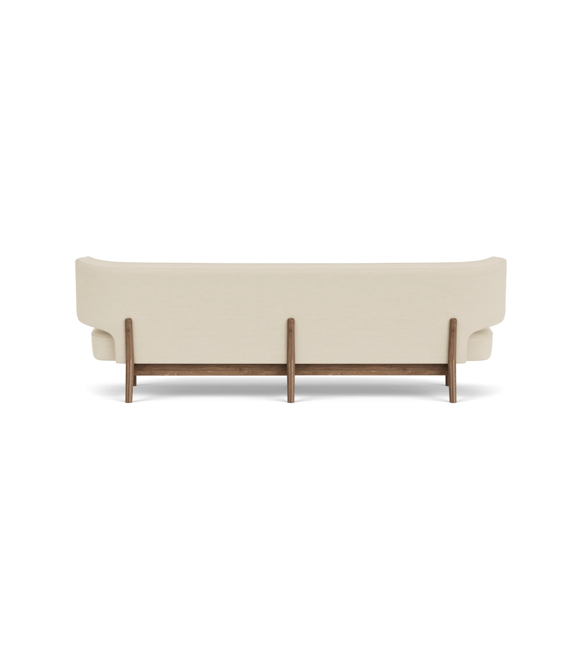 Sofa 3-osobowa RADIOHUS beżowy z orzechową podstawą - Image 5