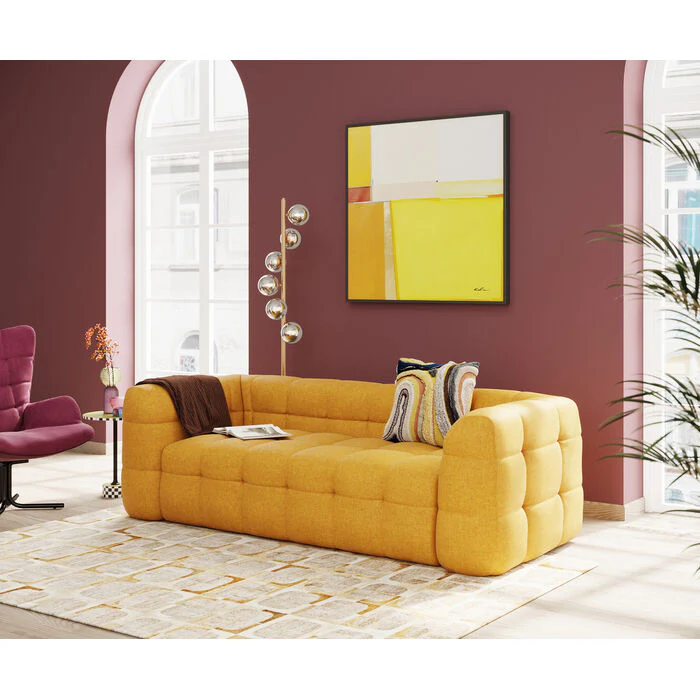 Sofa 3-osobowa SALAMANCA żółty szenil - Image 7
