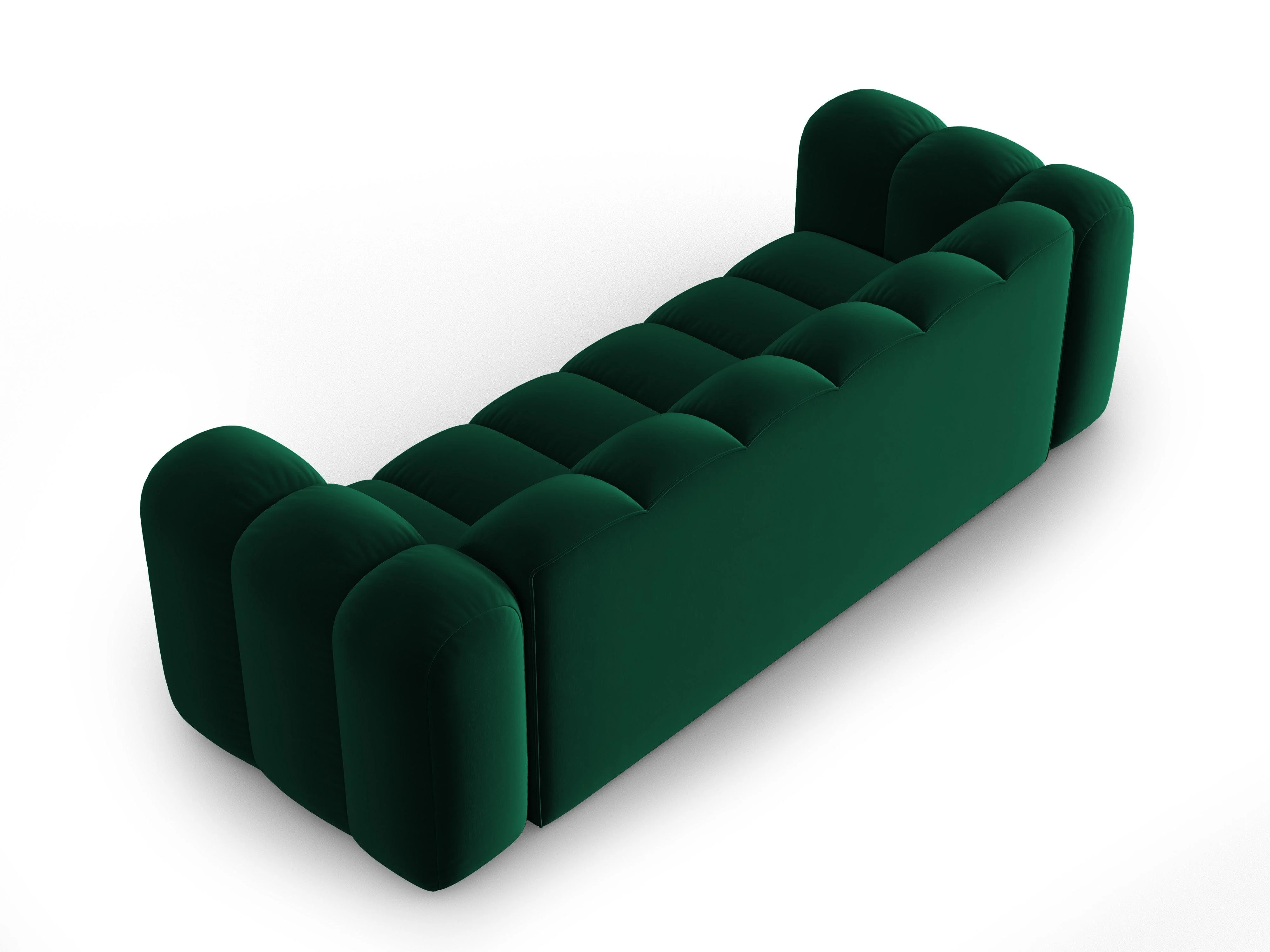 Sofa aksamitna 3-osobowa LUPINE butelkowy zielony - Image 4
