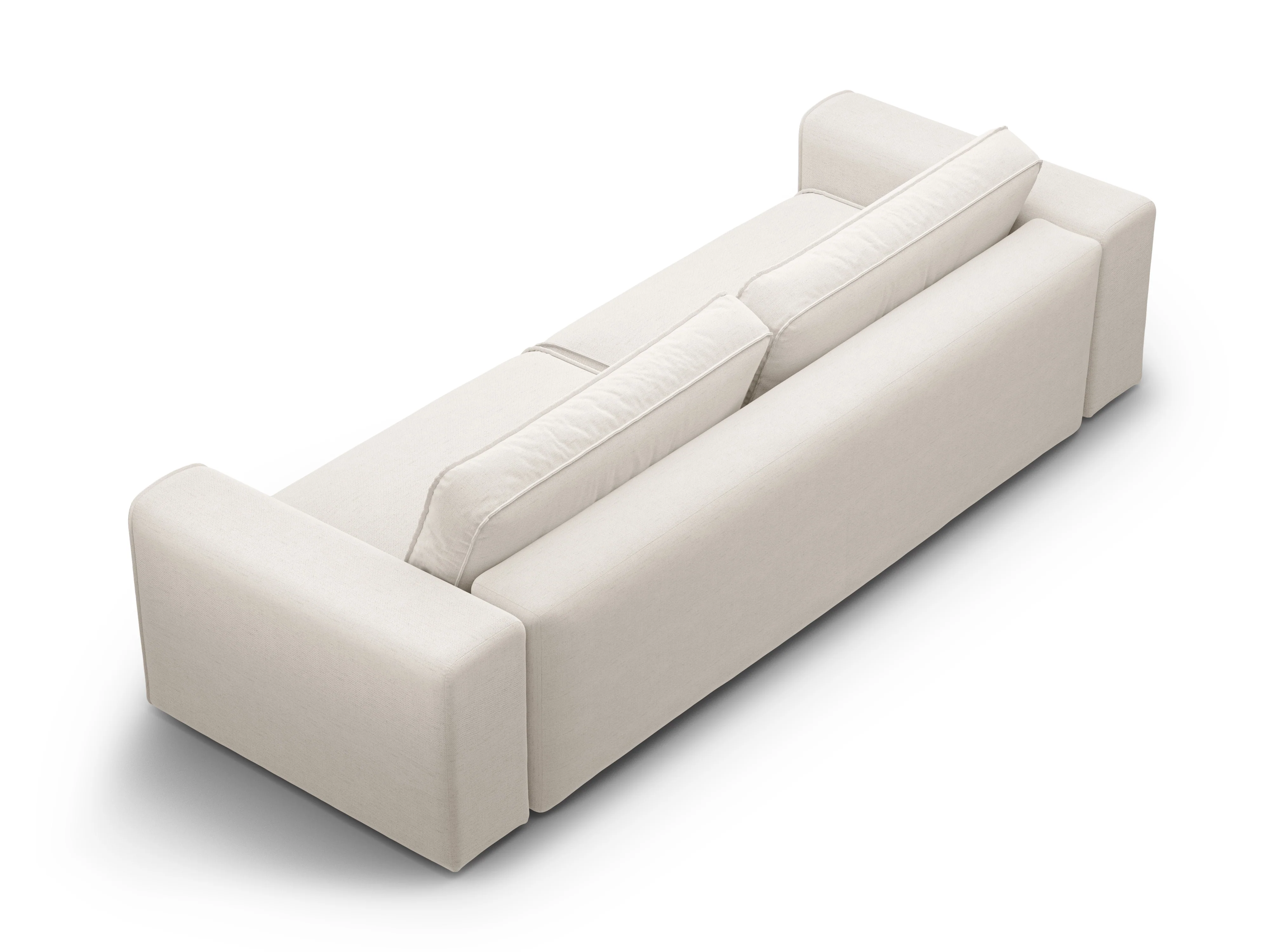 Sofa 3-osobowa z funkcją spania VICTOR jasnobeżowy szenil - Image 3