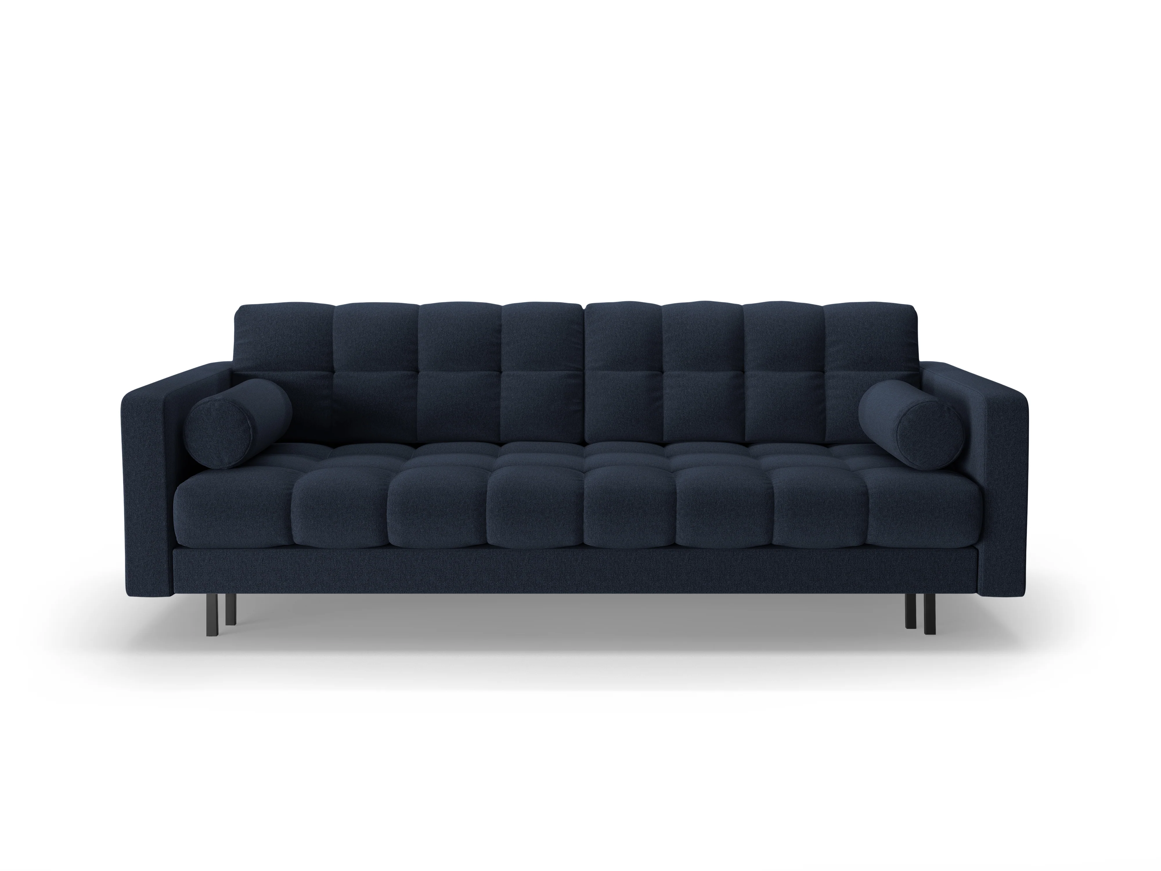 Sofa 3-osobowa z funkcją spania BALI ciemnoniebieski z czarną podstawą - Image 3
