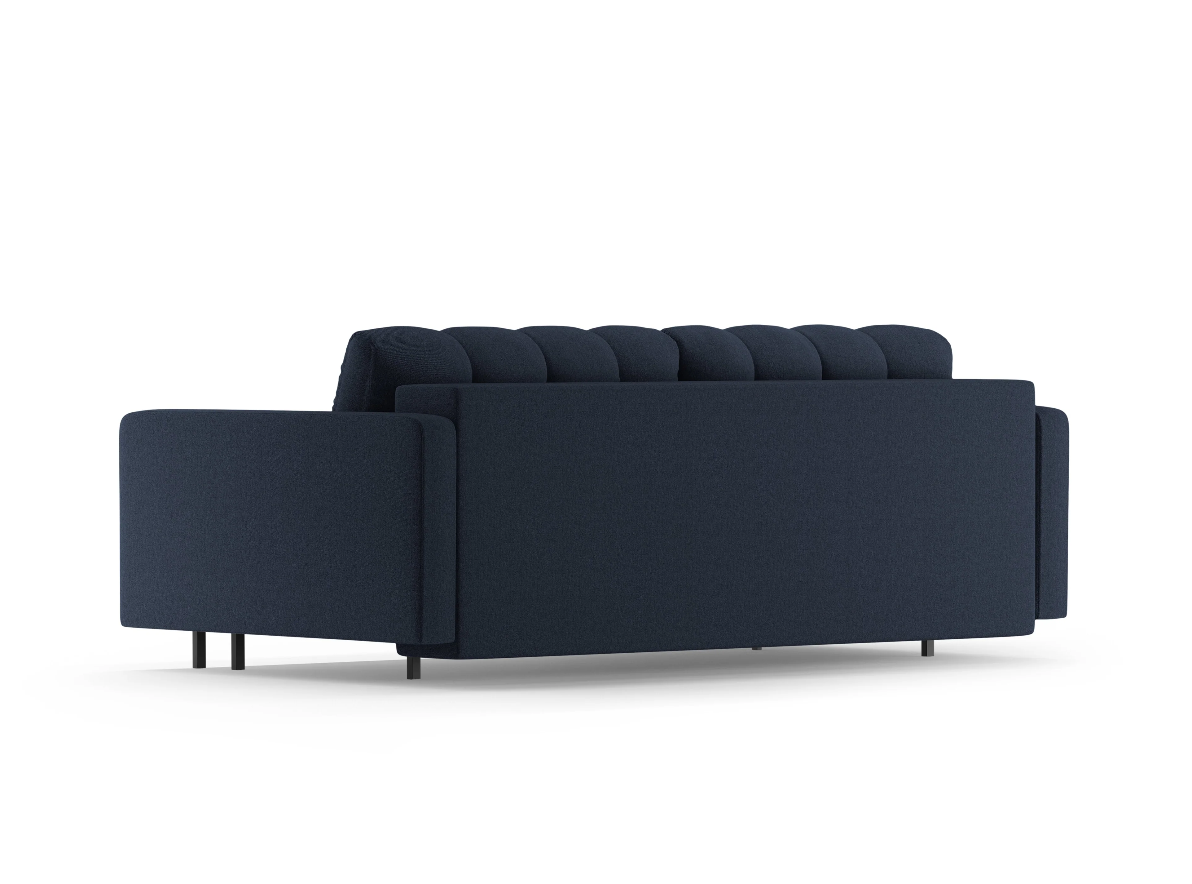 Sofa 3-osobowa z funkcją spania BALI ciemnoniebieski z czarną podstawą - Image 4