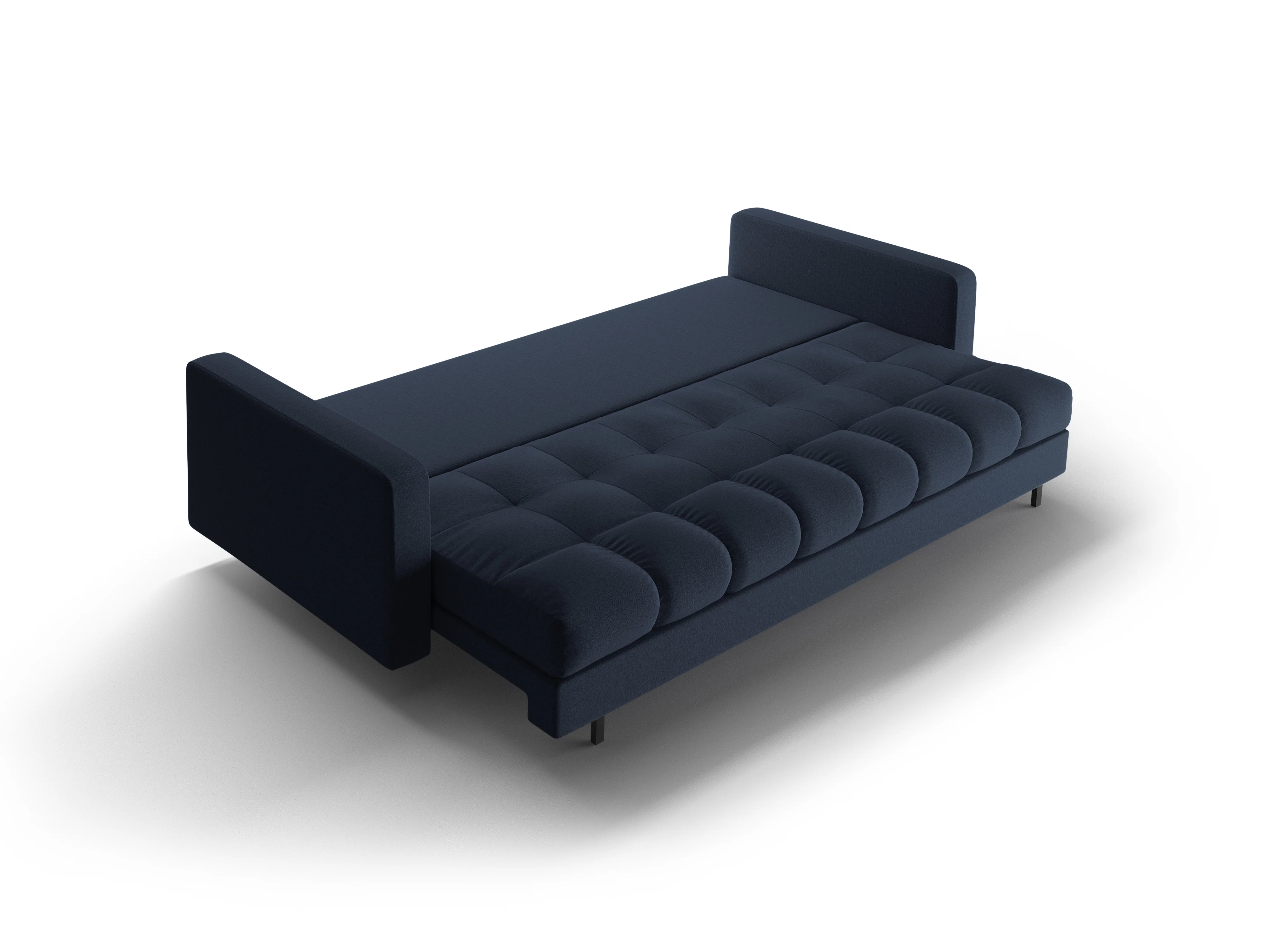 Sofa 3-osobowa z funkcją spania BALI ciemnoniebieski z czarną podstawą - Image 6
