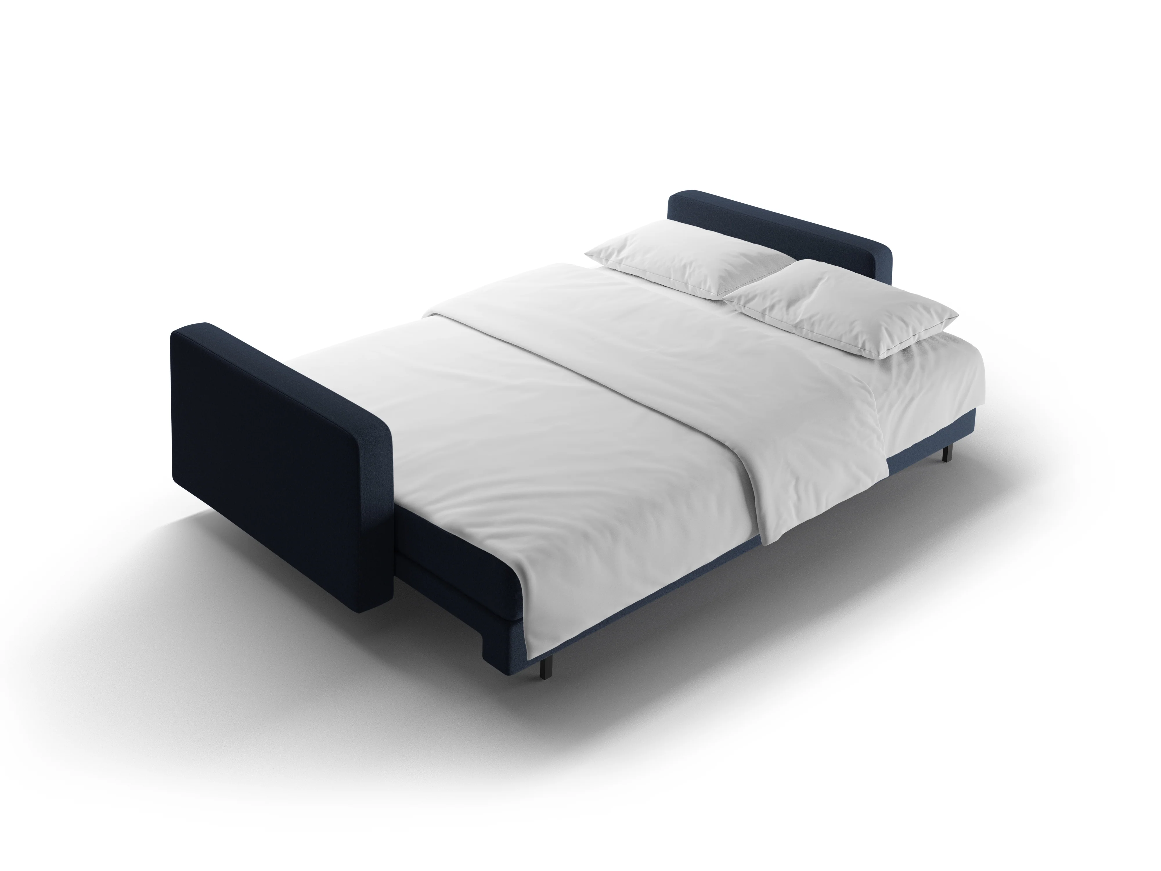 Sofa 3-osobowa z funkcją spania BALI ciemnoniebieski z czarną podstawą - Image 7