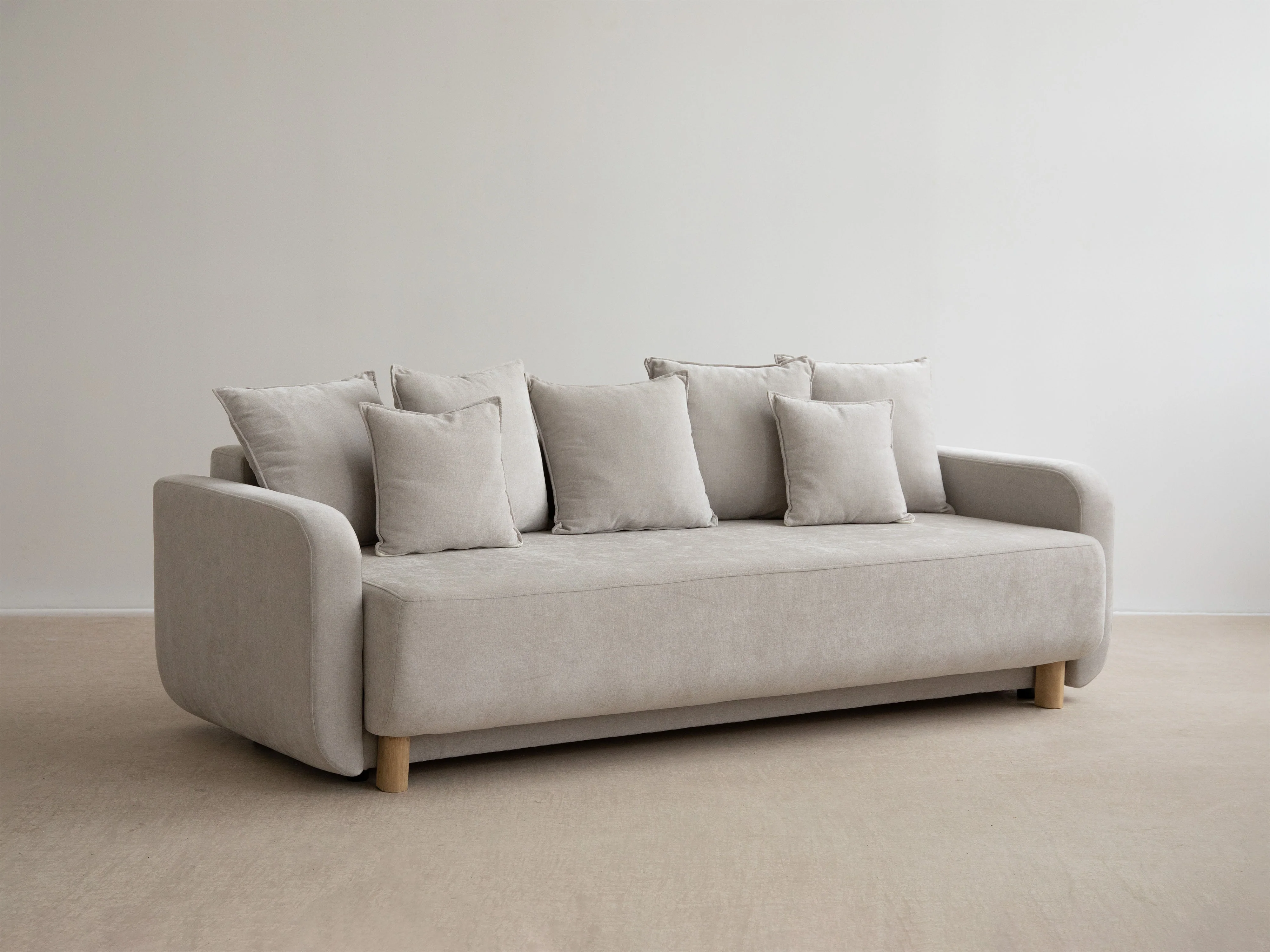 Sofa 3-osobowa z funkcją spania ELEN beżowy szenil - Image 9