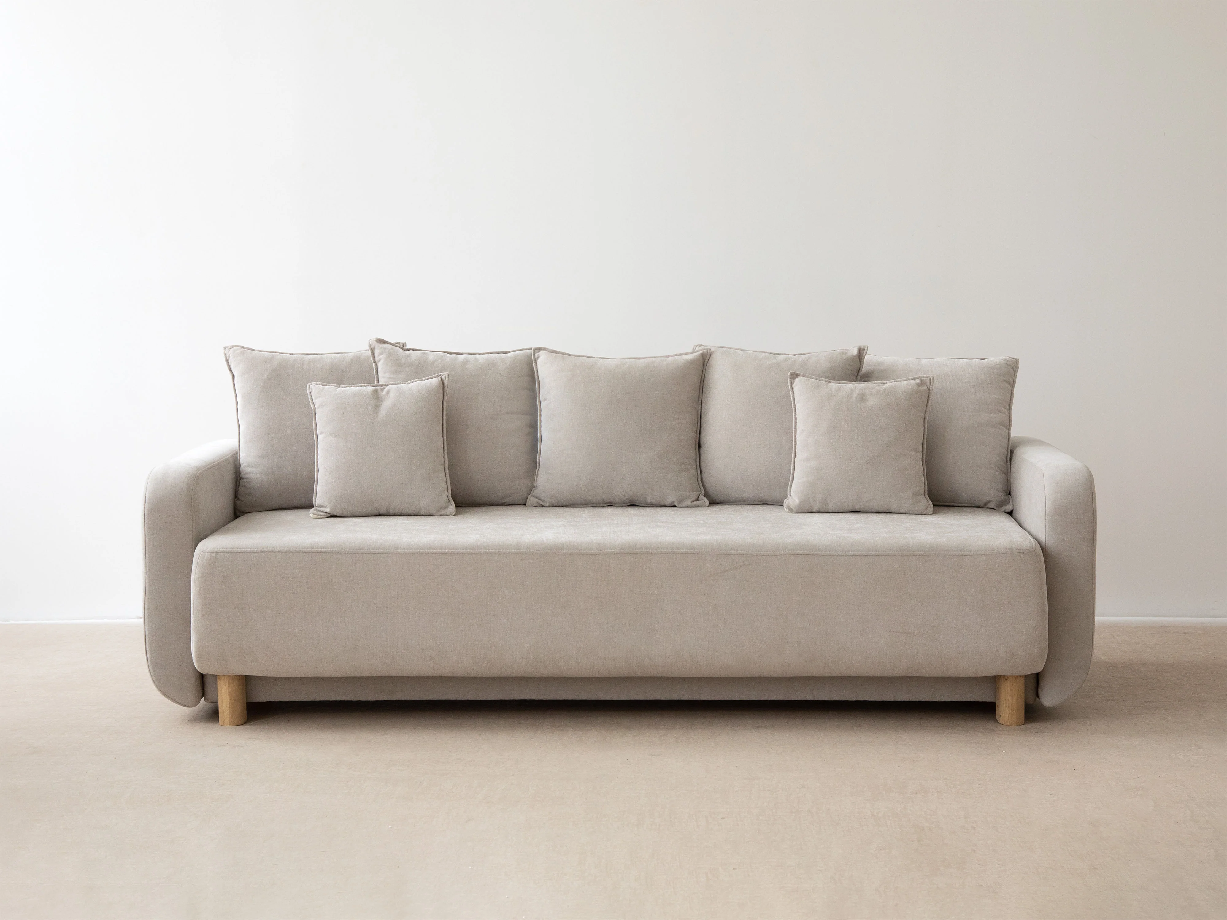 Sofa 3-osobowa z funkcją spania ELEN beżowy szenil - Image 8