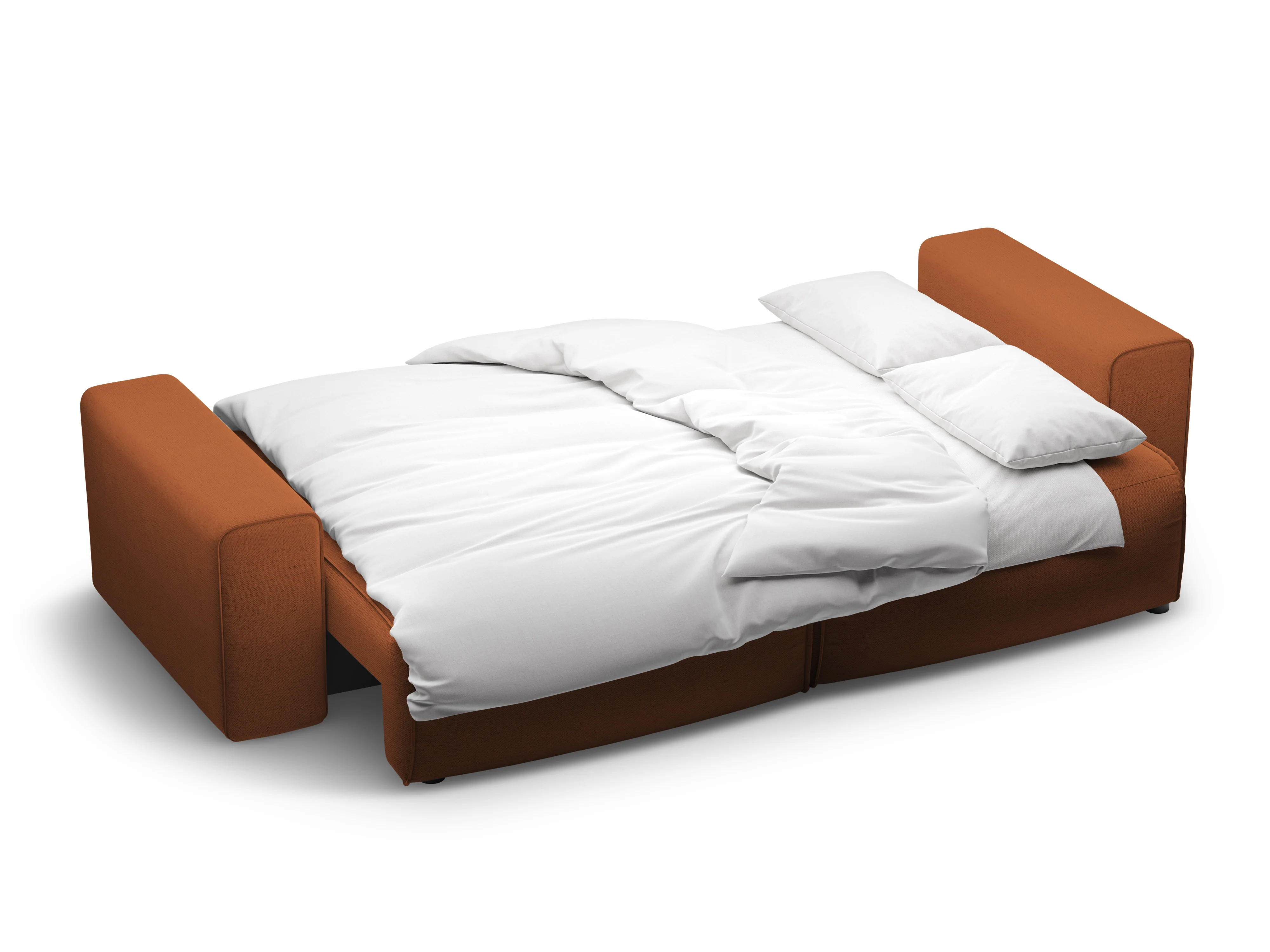 Sofa 3-osobowa z funkcją spania VICTOR ceglany szenil - Image 4