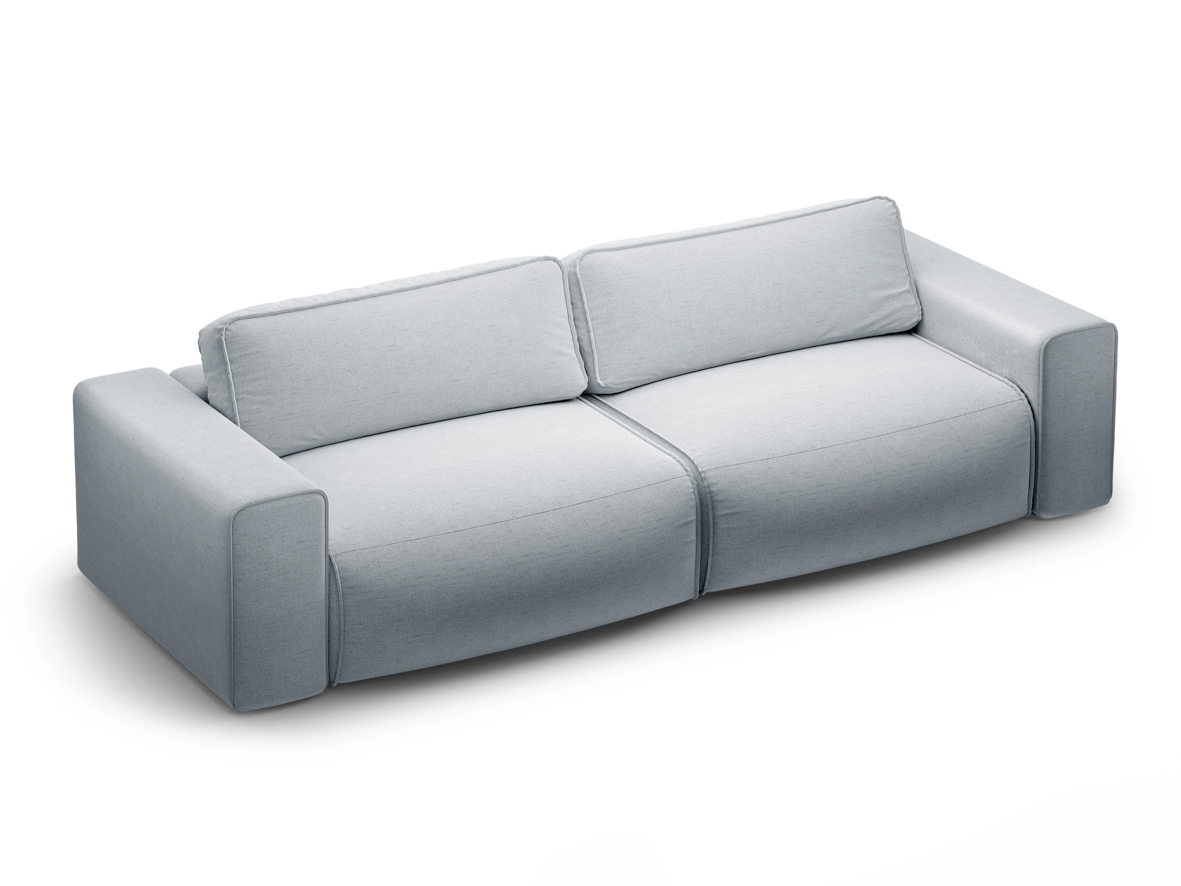 Sofa 3-osobowa z funkcją spania VICTOR jasnoszary szenil - Image 2