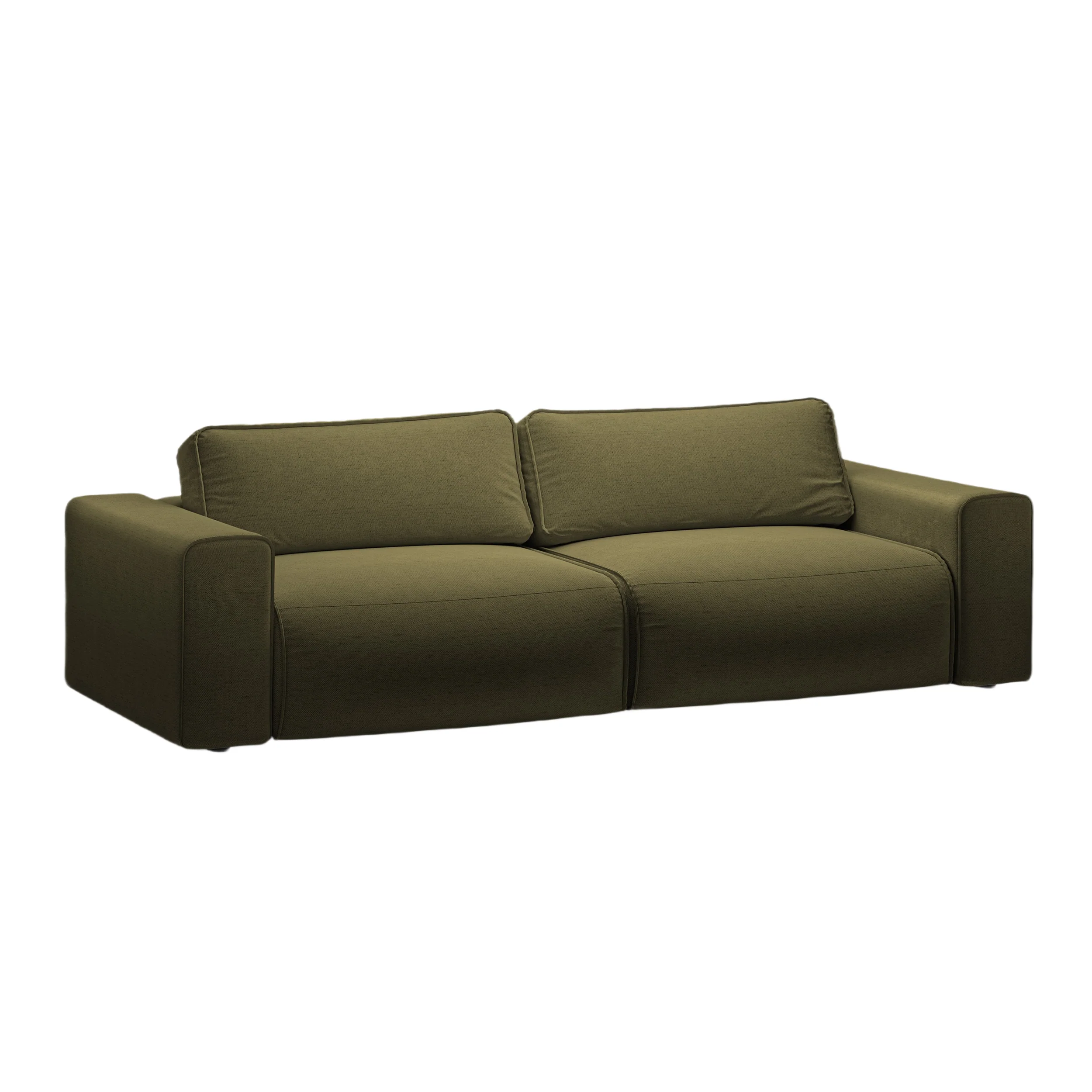 Sofa 3-osobowa z funkcją spania VICTOR zielony szenil