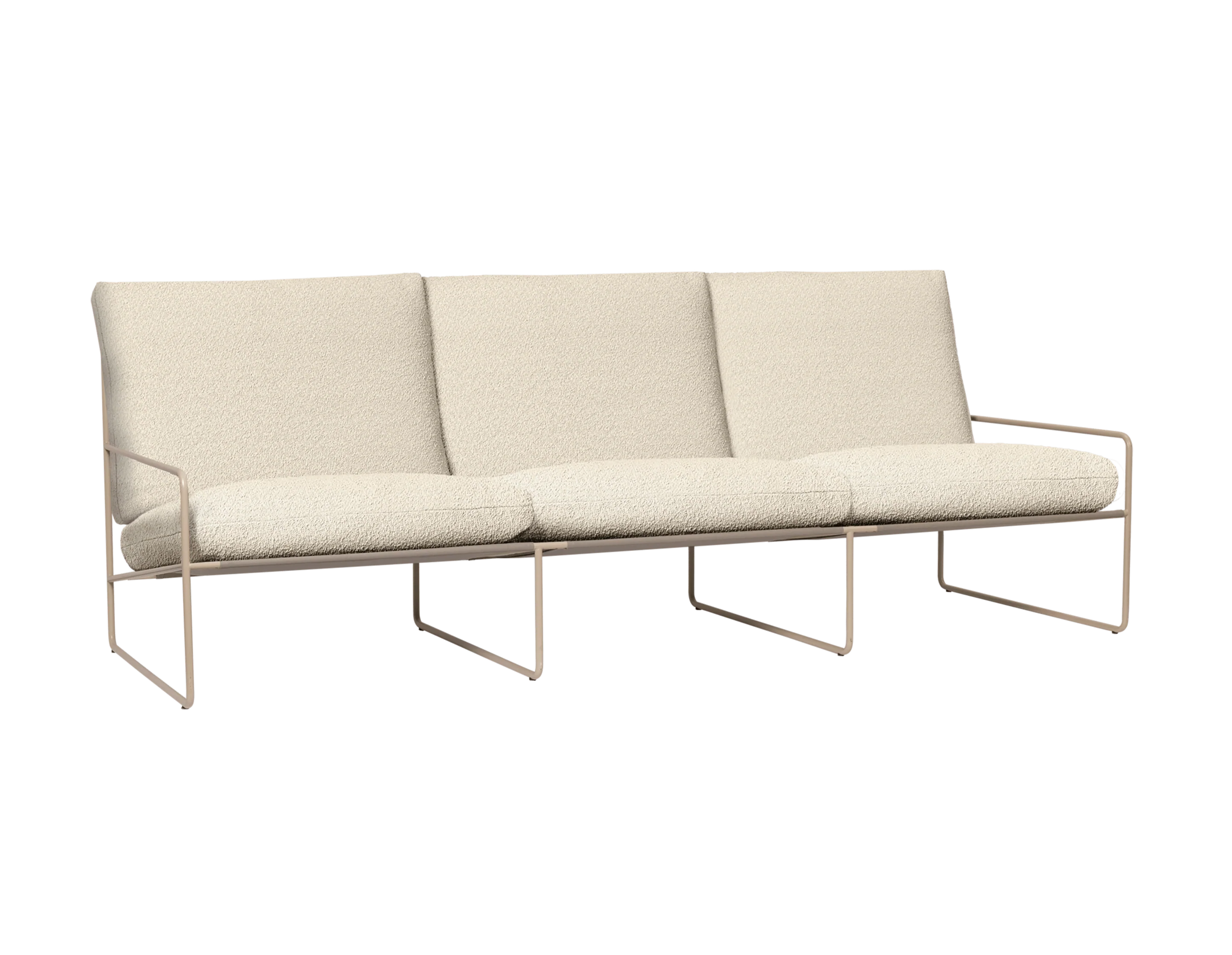 Sofa 3-osobowa zewnętrzna DESERT złamana biel z beżową podstawą - Image 5