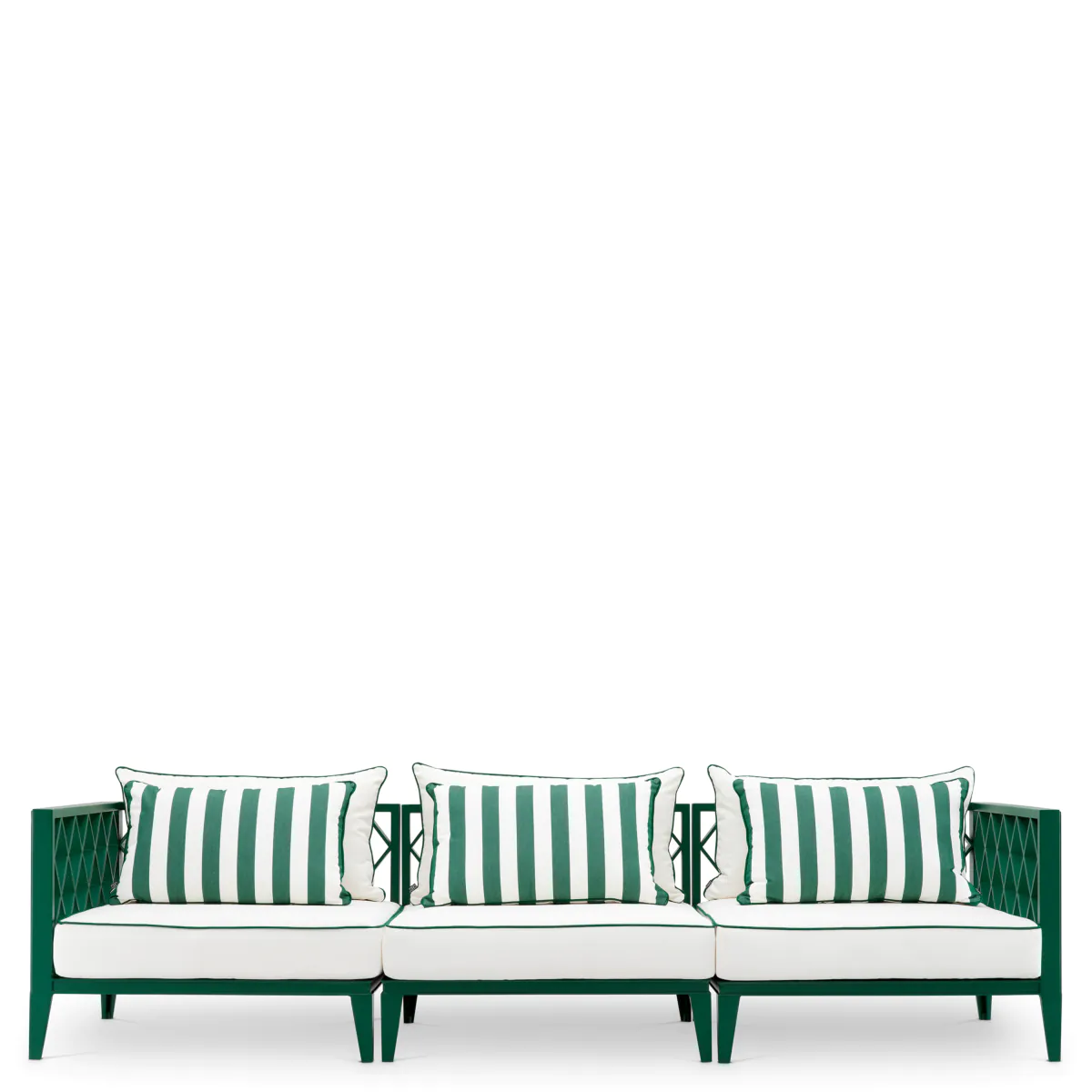 Sofa 3-osobowa zewnętrzna OCEAN CLUB zielony ze złamanym białym - Image 3