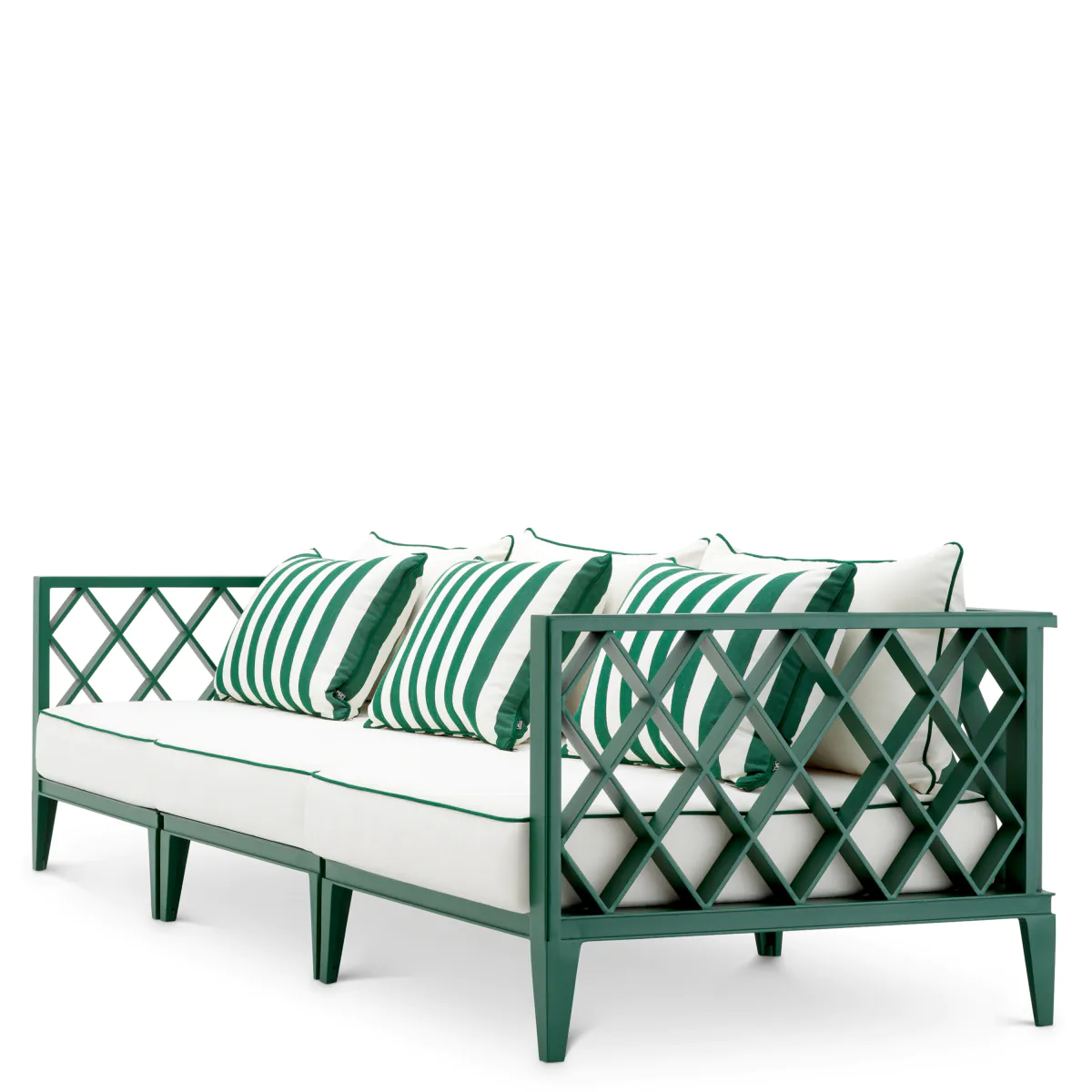 Sofa 3-osobowa zewnętrzna OCEAN CLUB zielony ze złamanym białym - Image 5