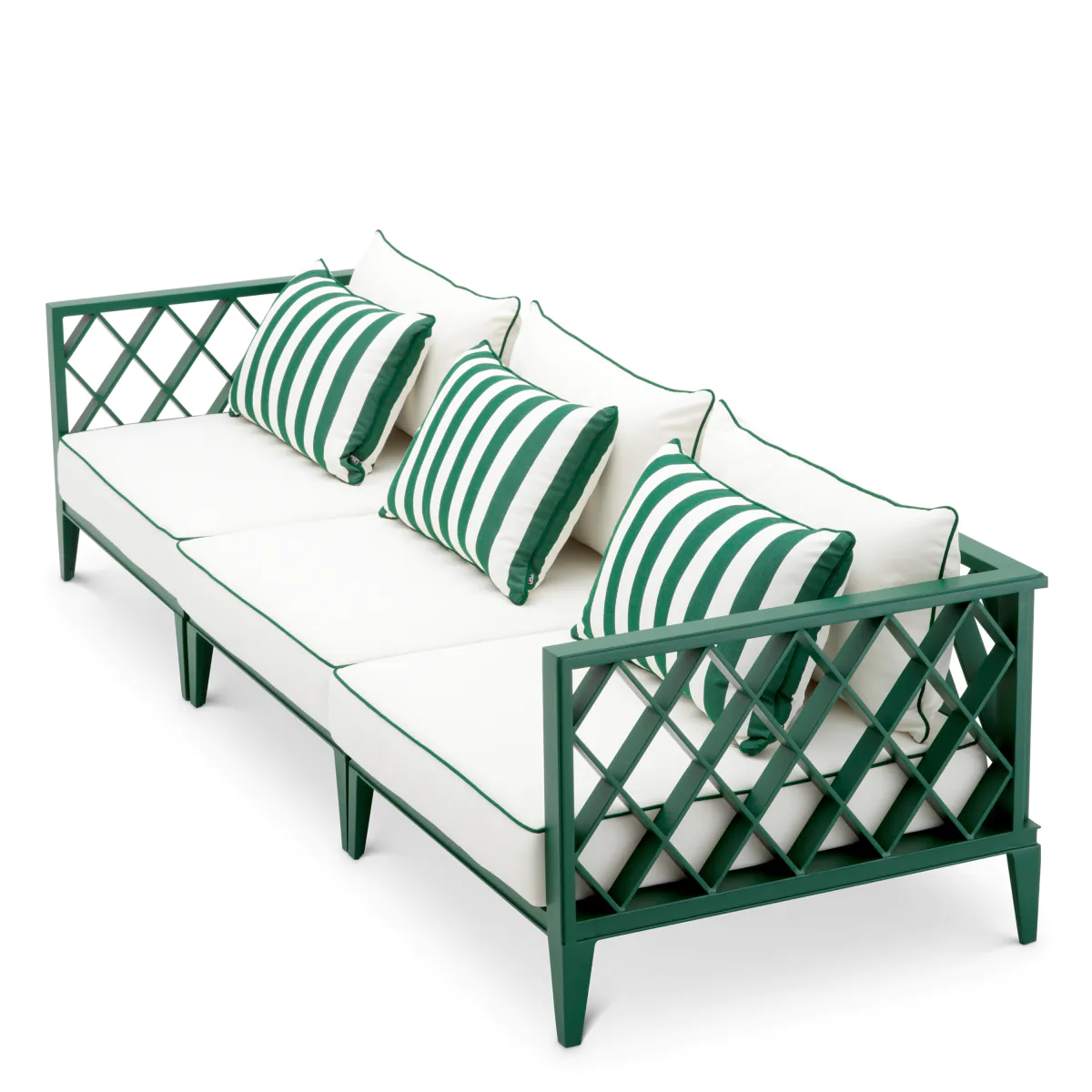 Sofa 3-osobowa zewnętrzna OCEAN CLUB zielony ze złamanym białym - Image 6