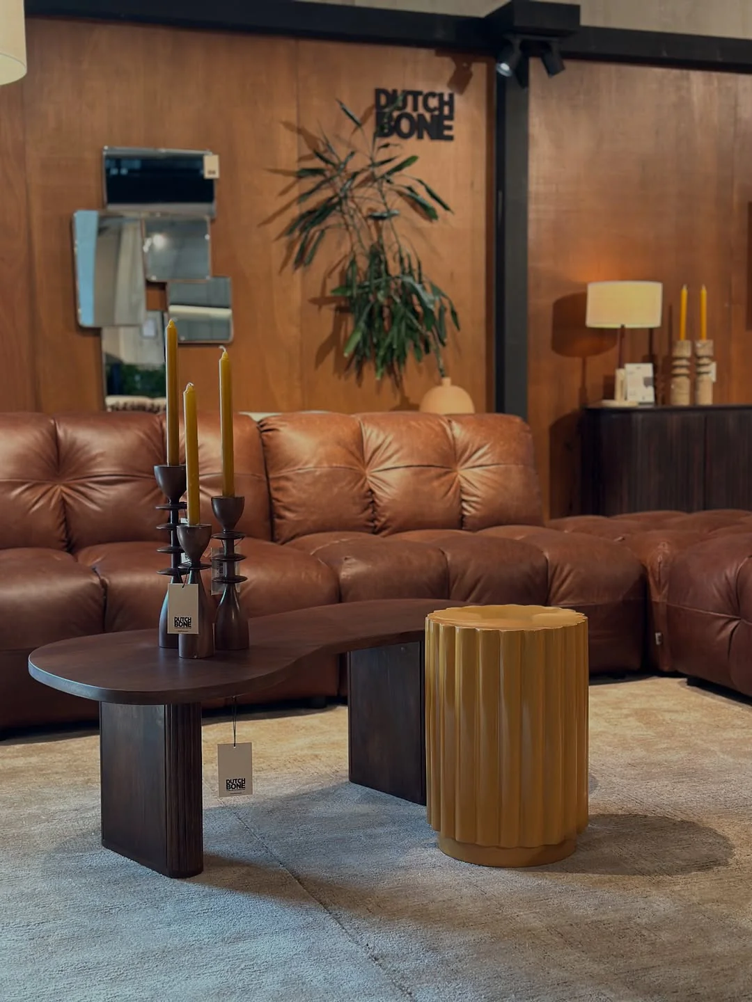 Sofa 4,5-osobowa HACKMAN koniakowa skóra - Image 3