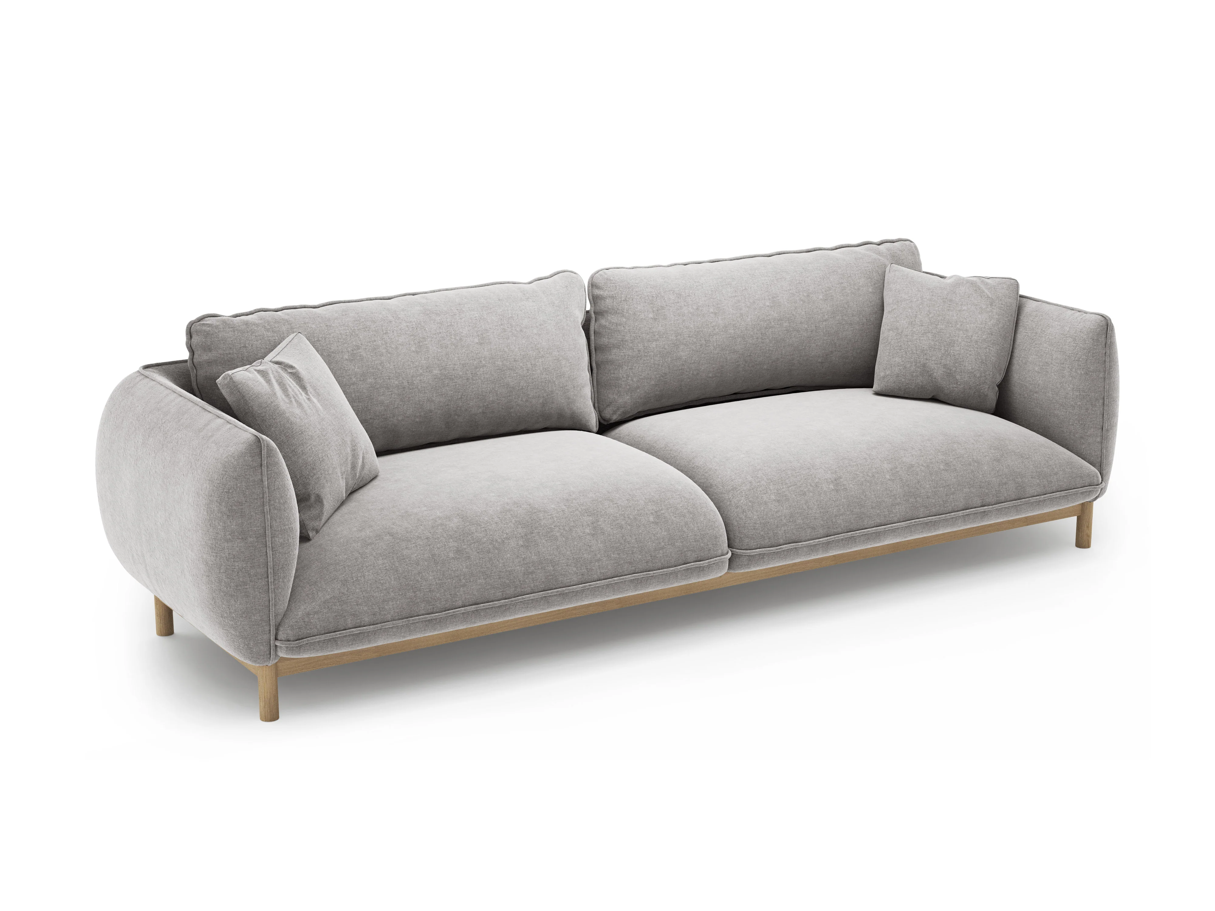 Sofa 4-osobowa ADA jasnoszary szenil - Image 3