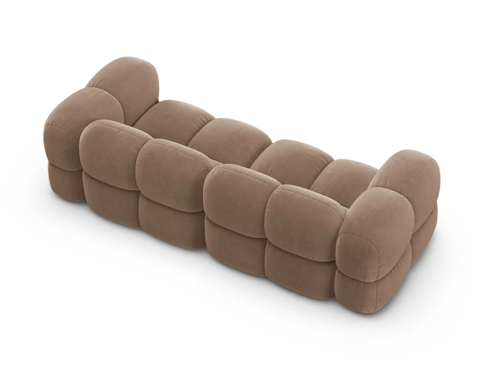 Sofa 4-osobowa aksamitna LORETTO ciemnobeżowy - Image 5