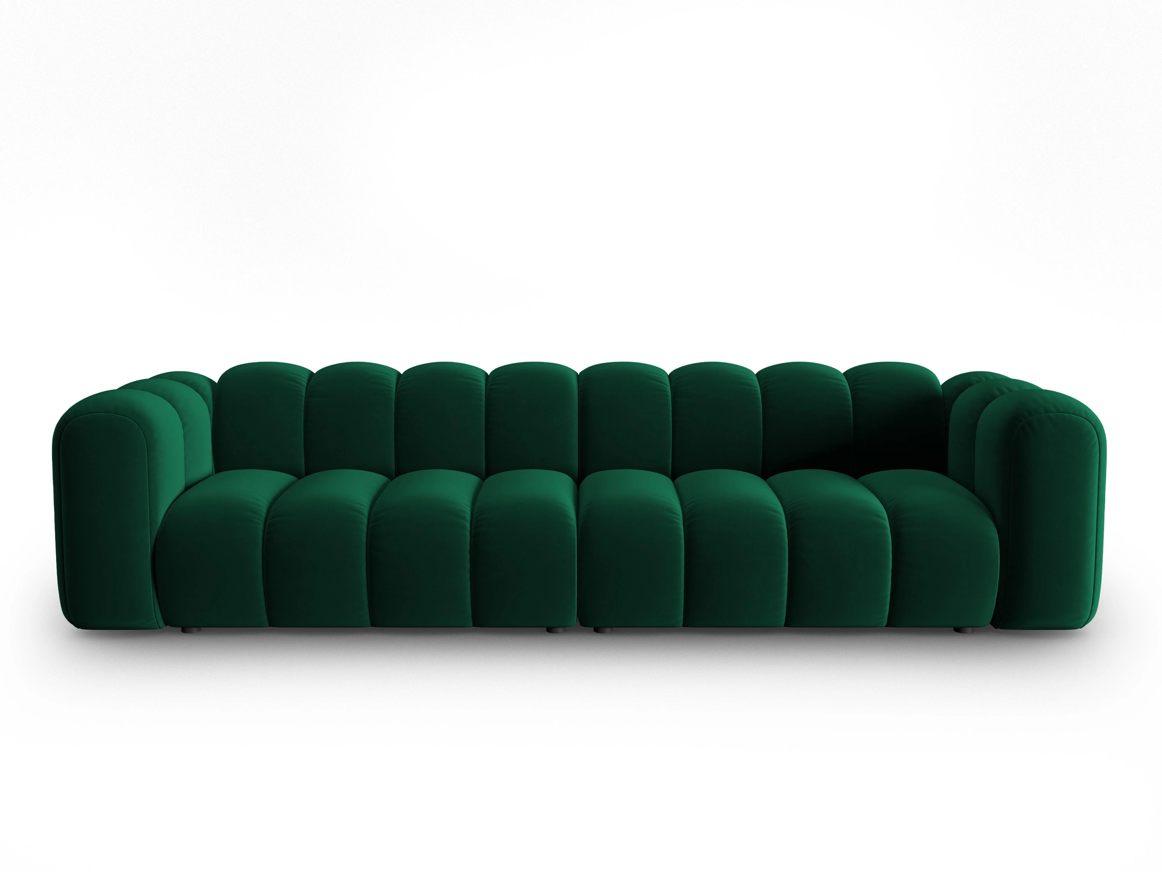 Sofa aksamitna 4-osobowa LUPINE butelkowy zielony - Image 3