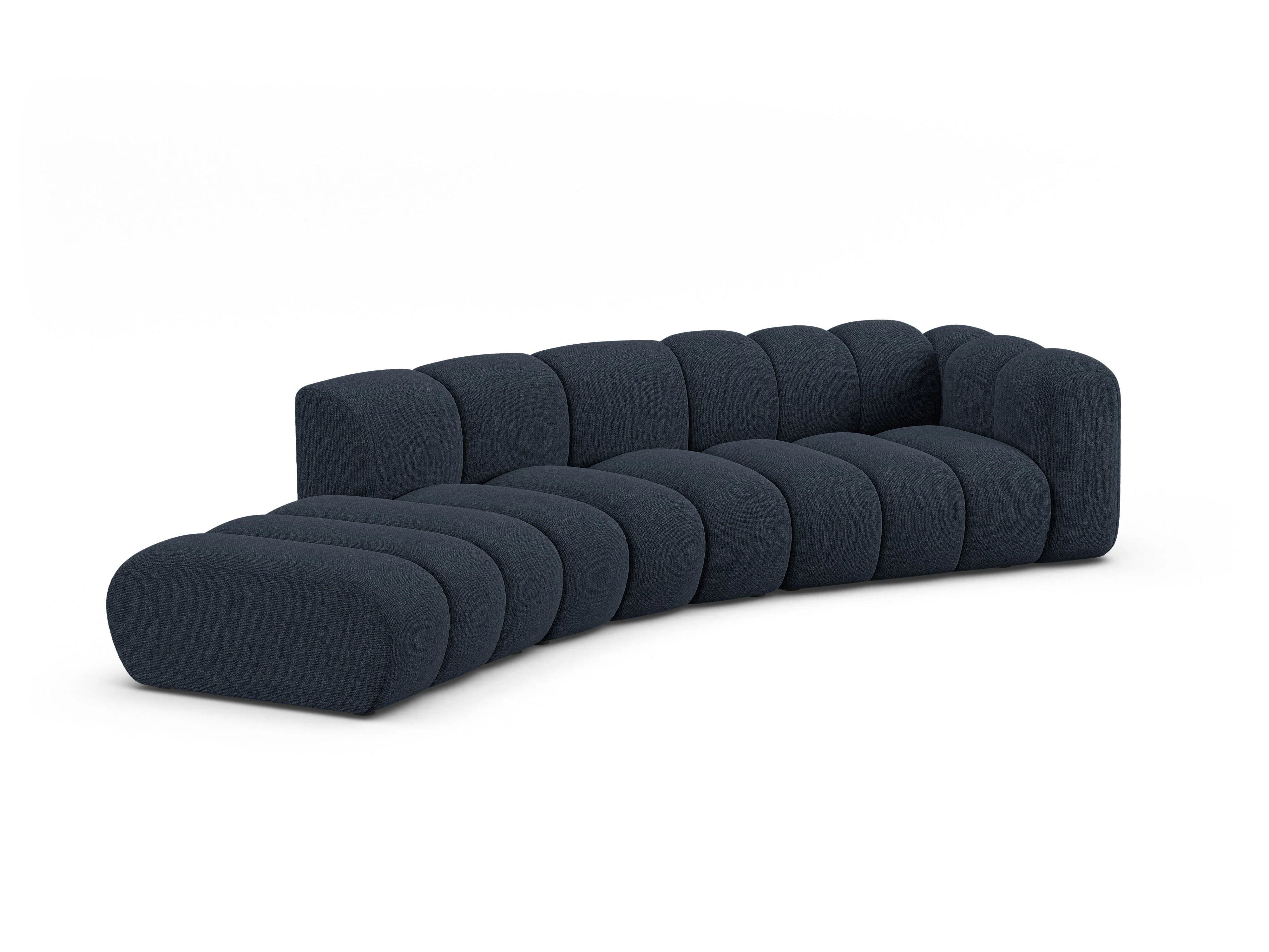 Sofa 5-osobowa lewostronna LUPINE granatowy szenil