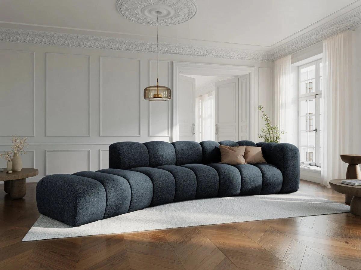 Sofa 5-osobowa lewostronna LUPINE granatowy szenil - Image 2
