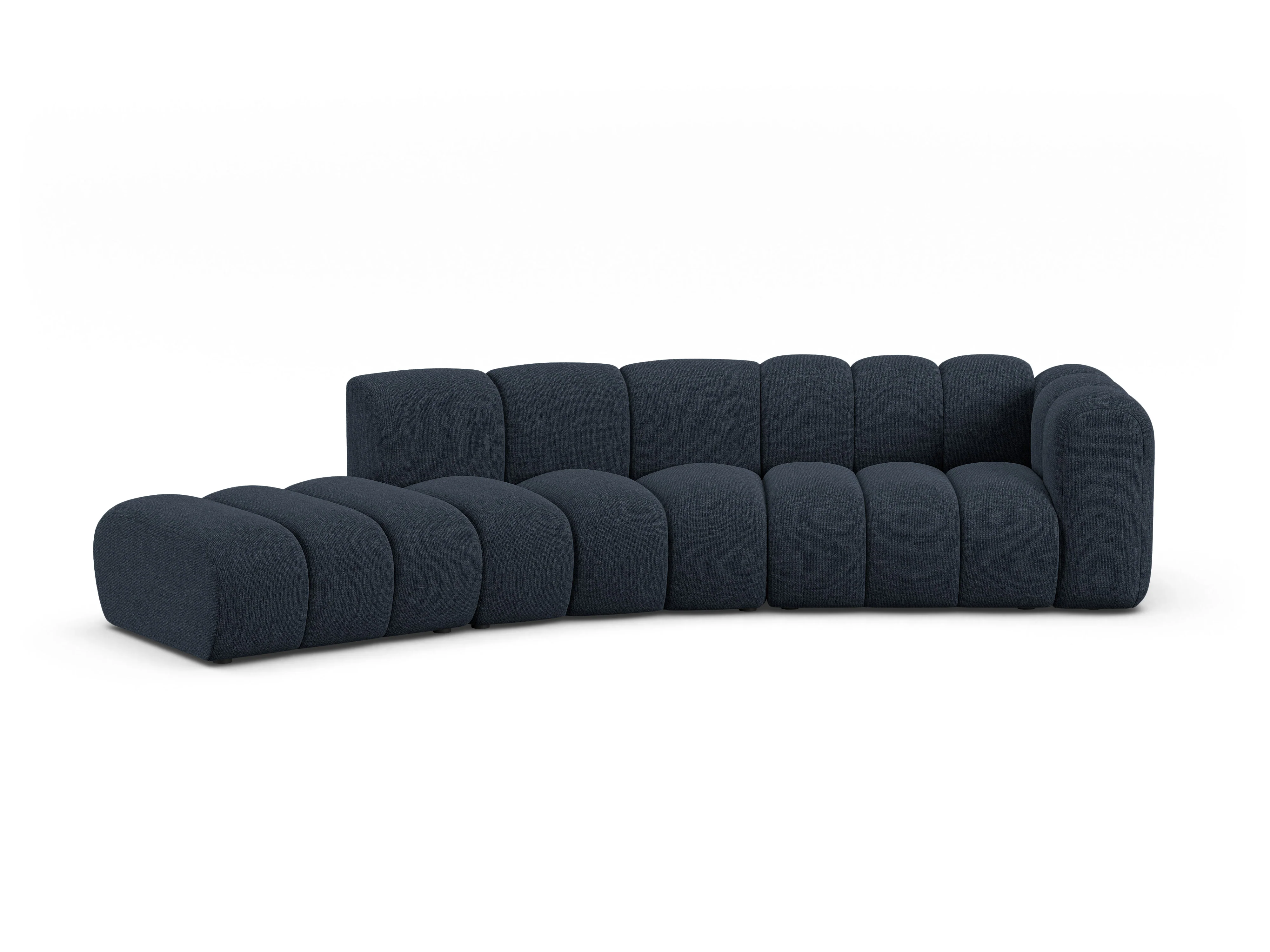 Sofa 5-osobowa lewostronna LUPINE granatowy szenil - Image 3