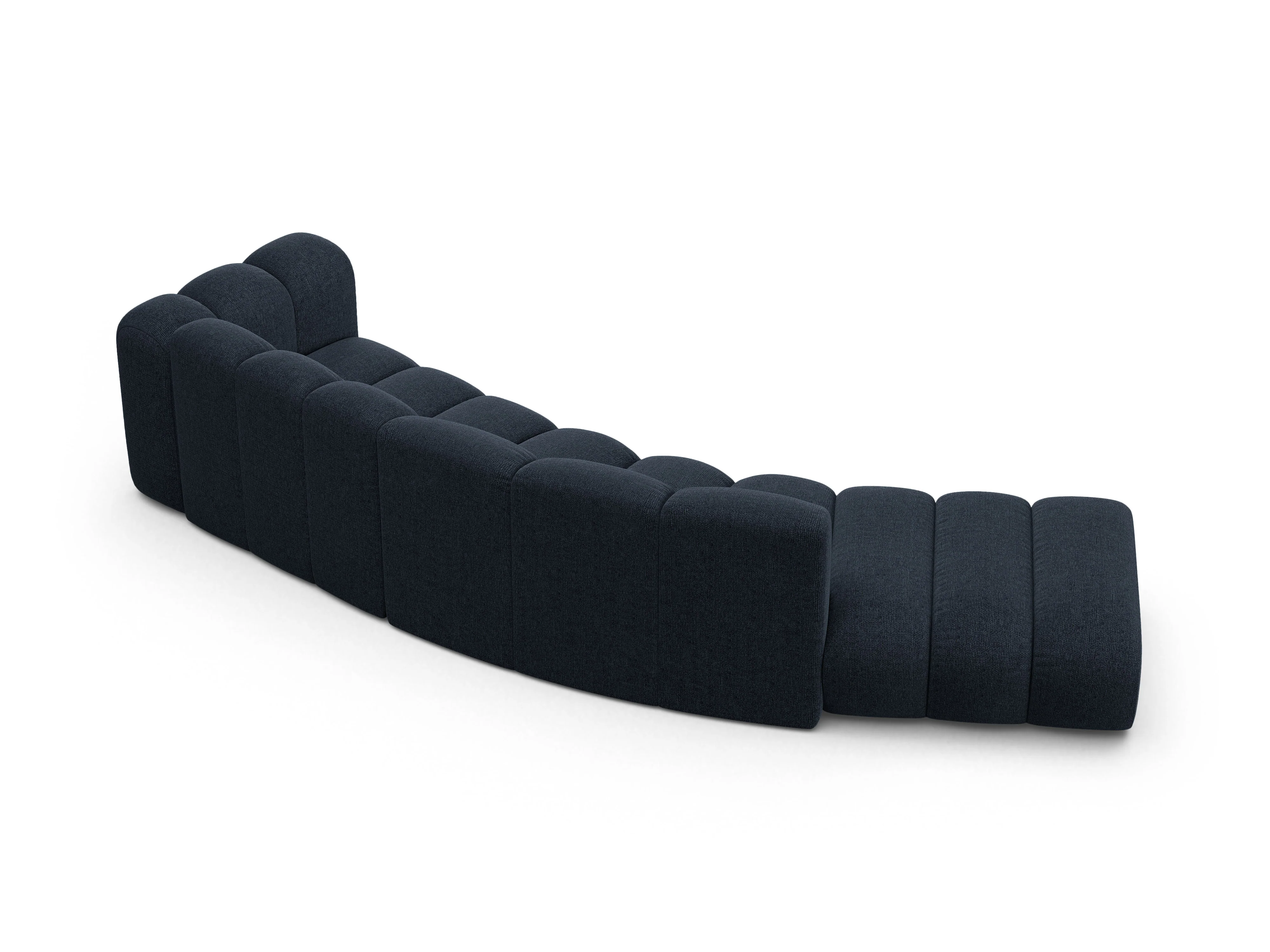 Sofa 5-osobowa lewostronna LUPINE granatowy szenil - Image 4