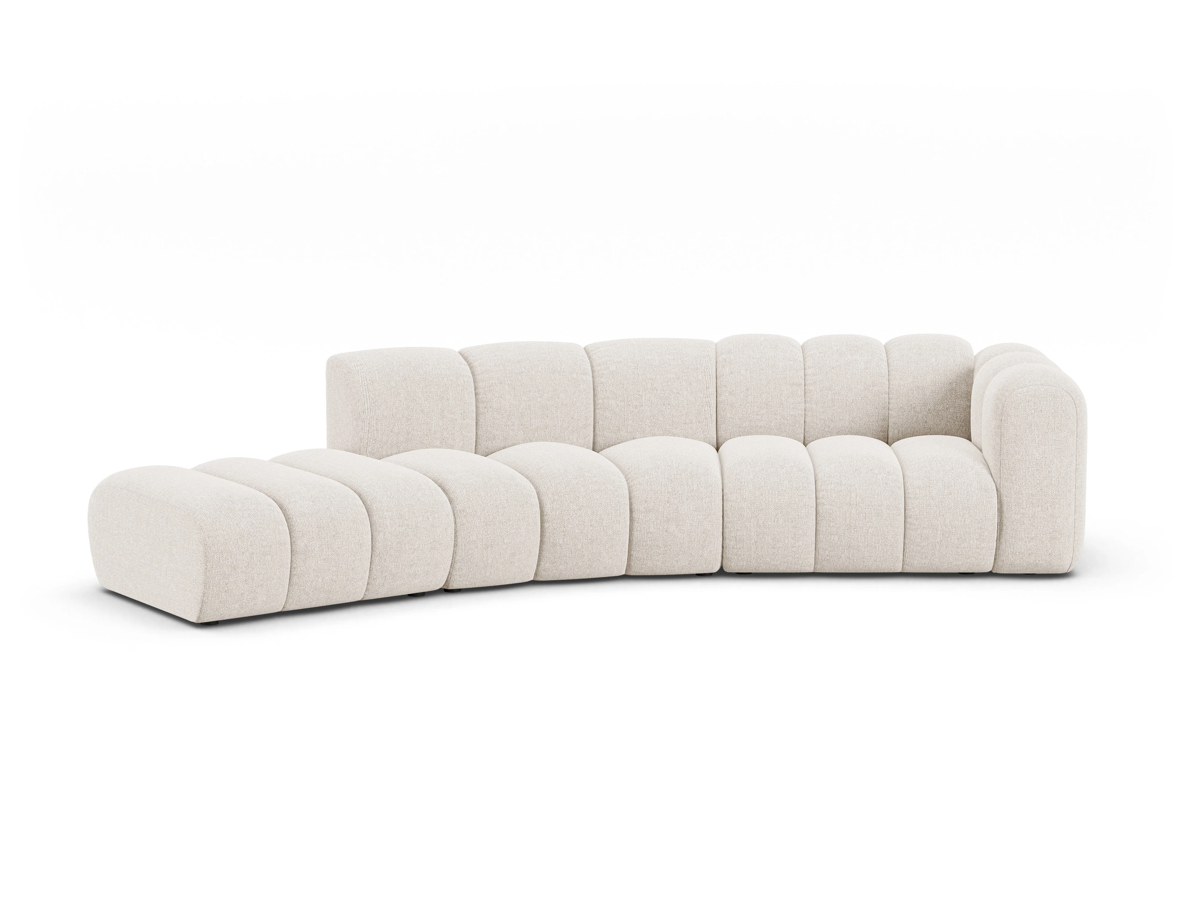 Sofa 5-osobowa lewostronna LUPINE jasny beżowy szenil - Image 3