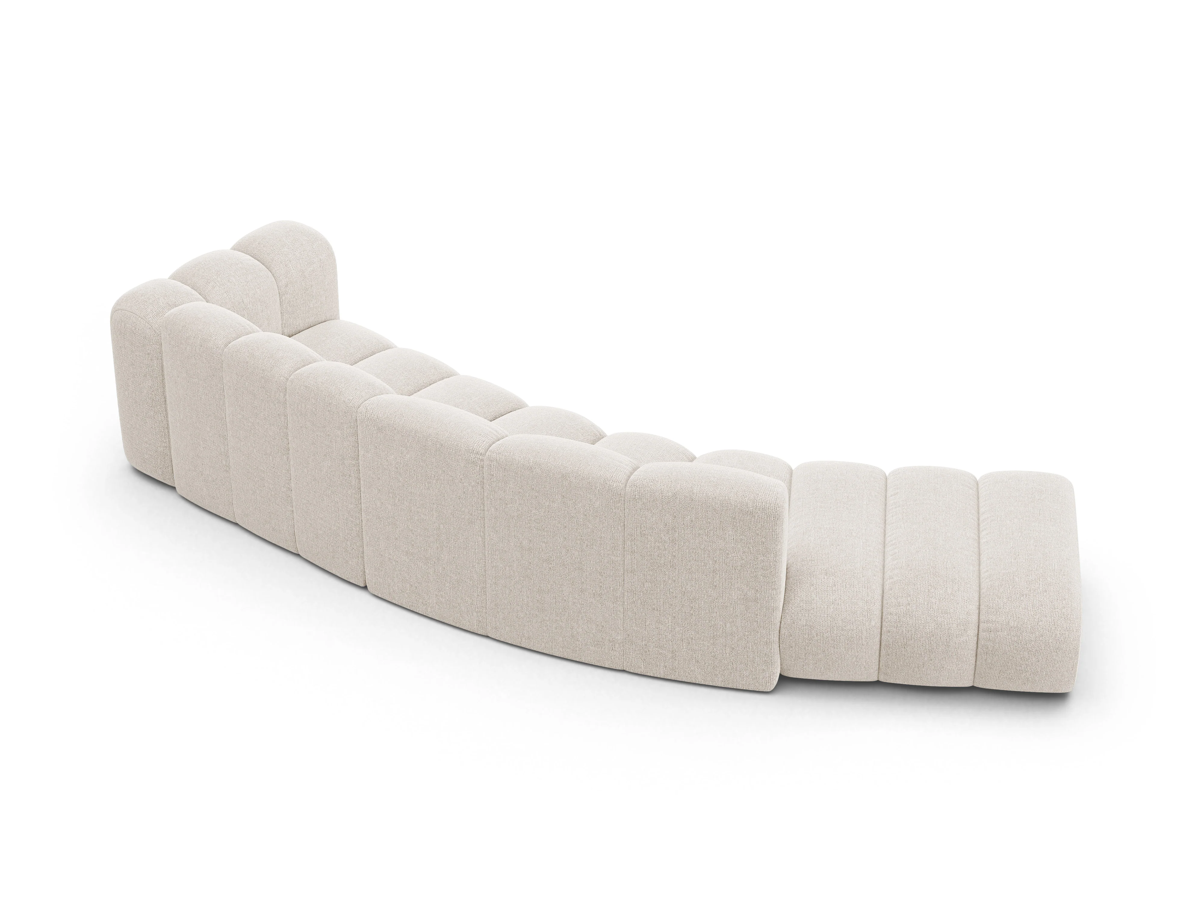 Sofa 5-osobowa lewostronna LUPINE jasny beżowy szenil - Image 4