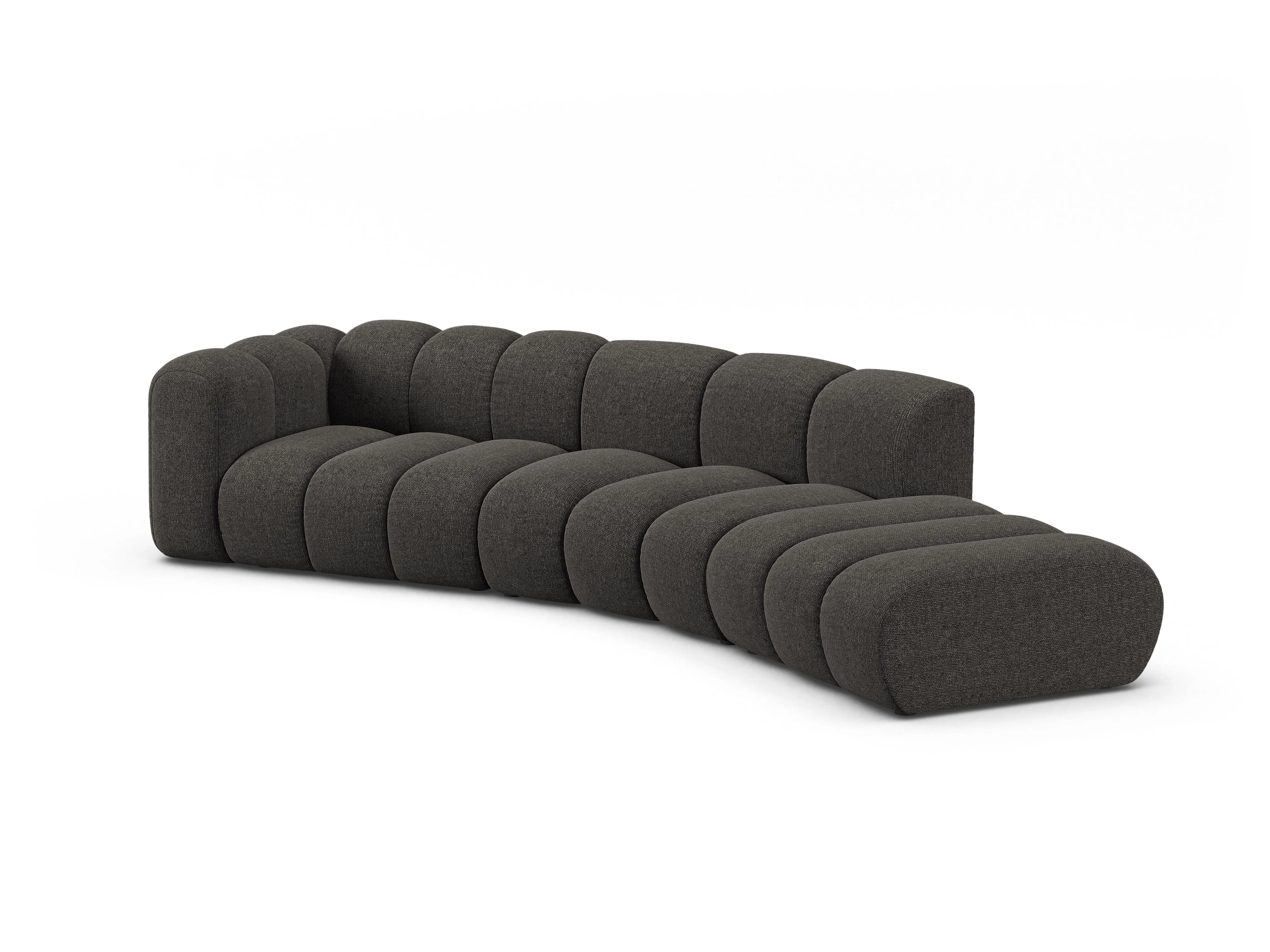 Sofa 5-osobowa prawostronna LUPINE szary szenil