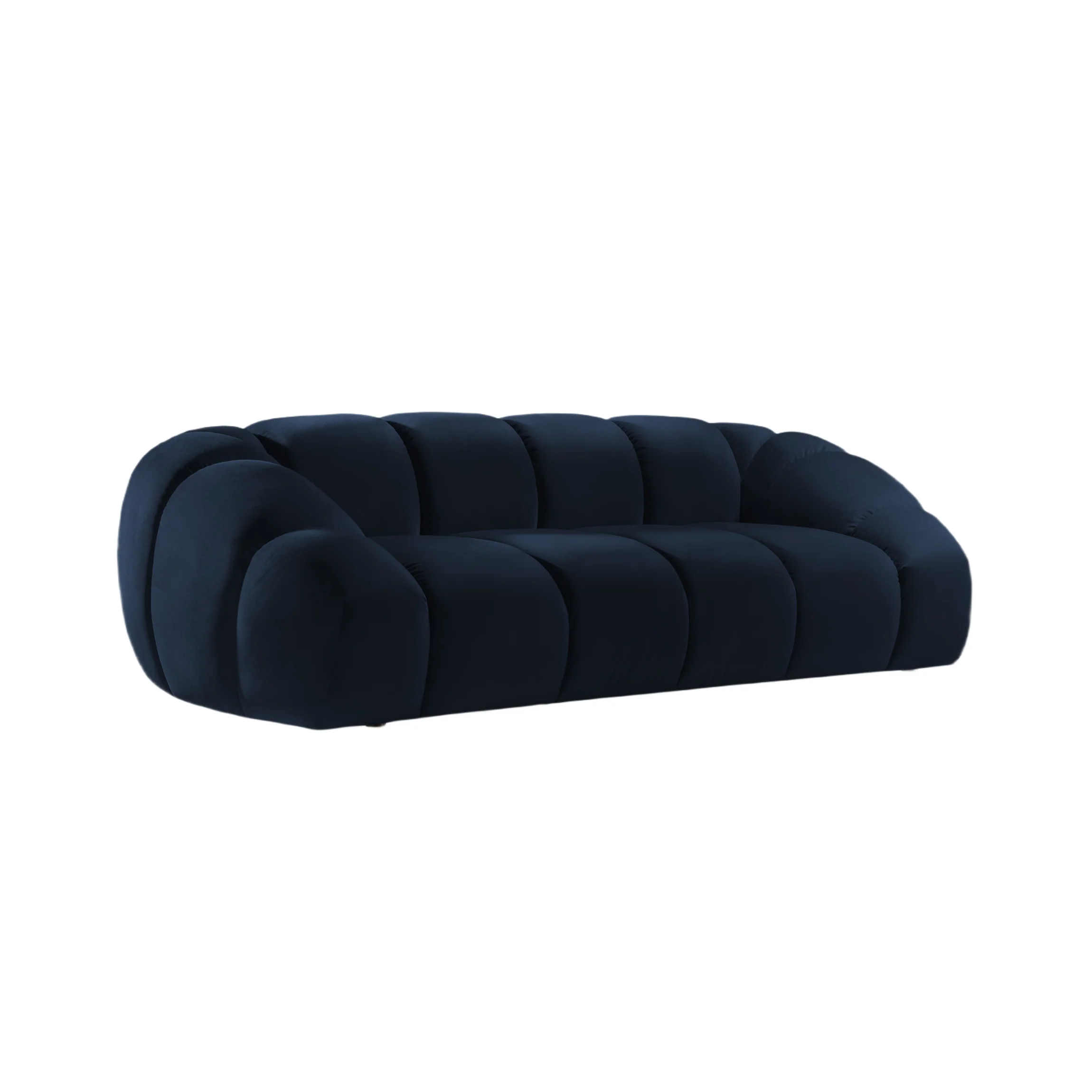 Sofa aksamitna 2,5-osobowa DIANA granat królewski