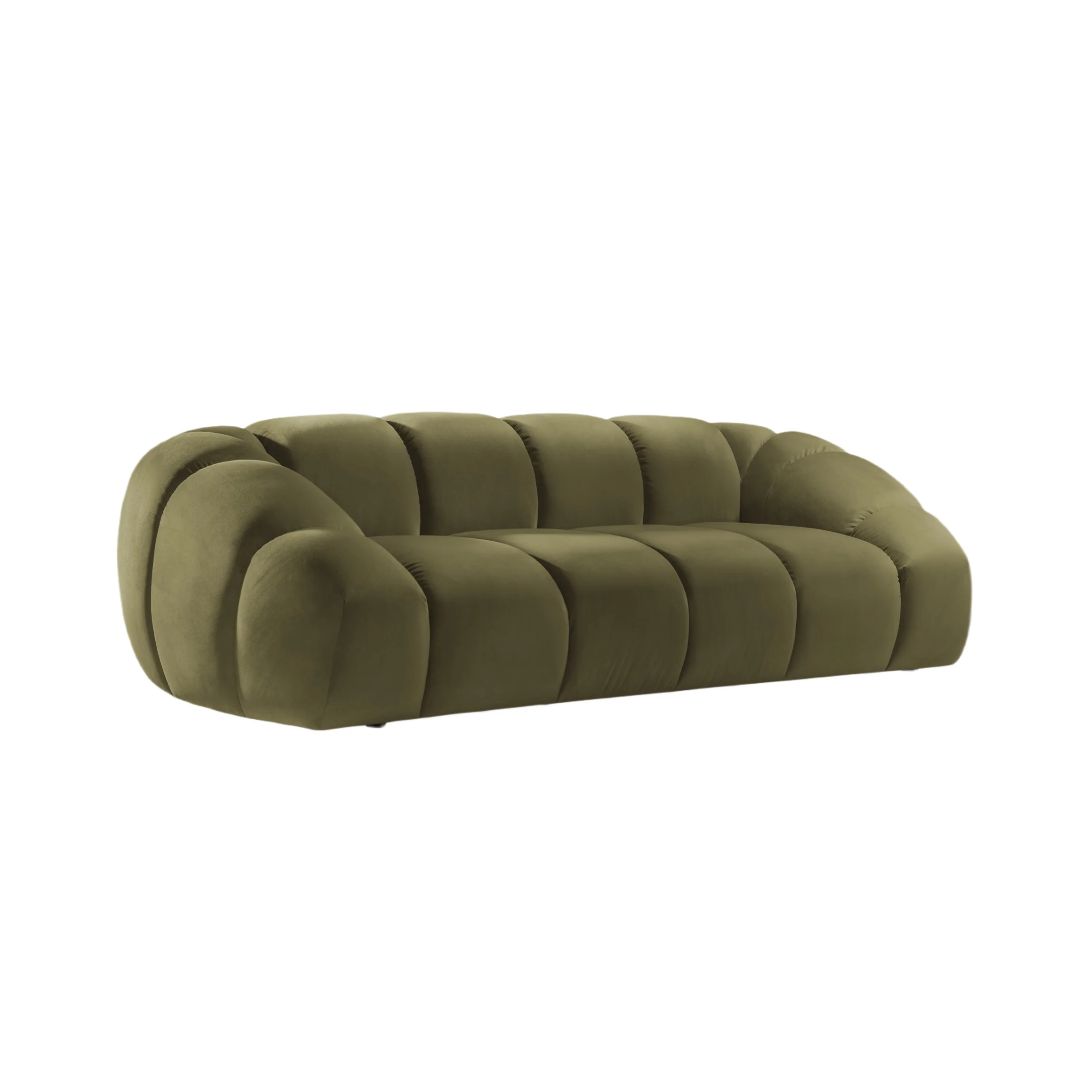 Sofa aksamitna 2,5-osobowa DIANA zielony
