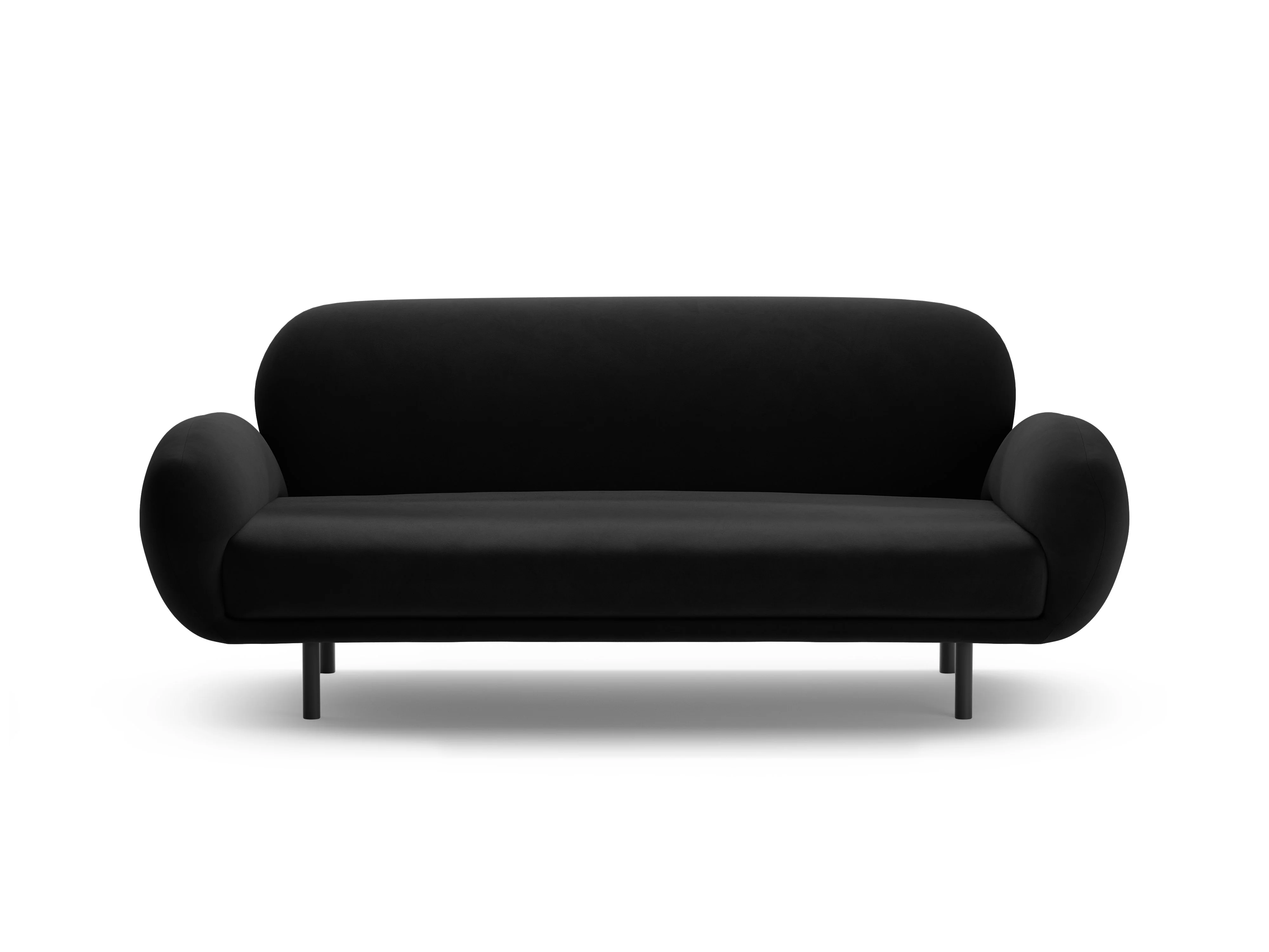 Sofa aksamitna 2,5-osobowa POPPY czarny - Image 3