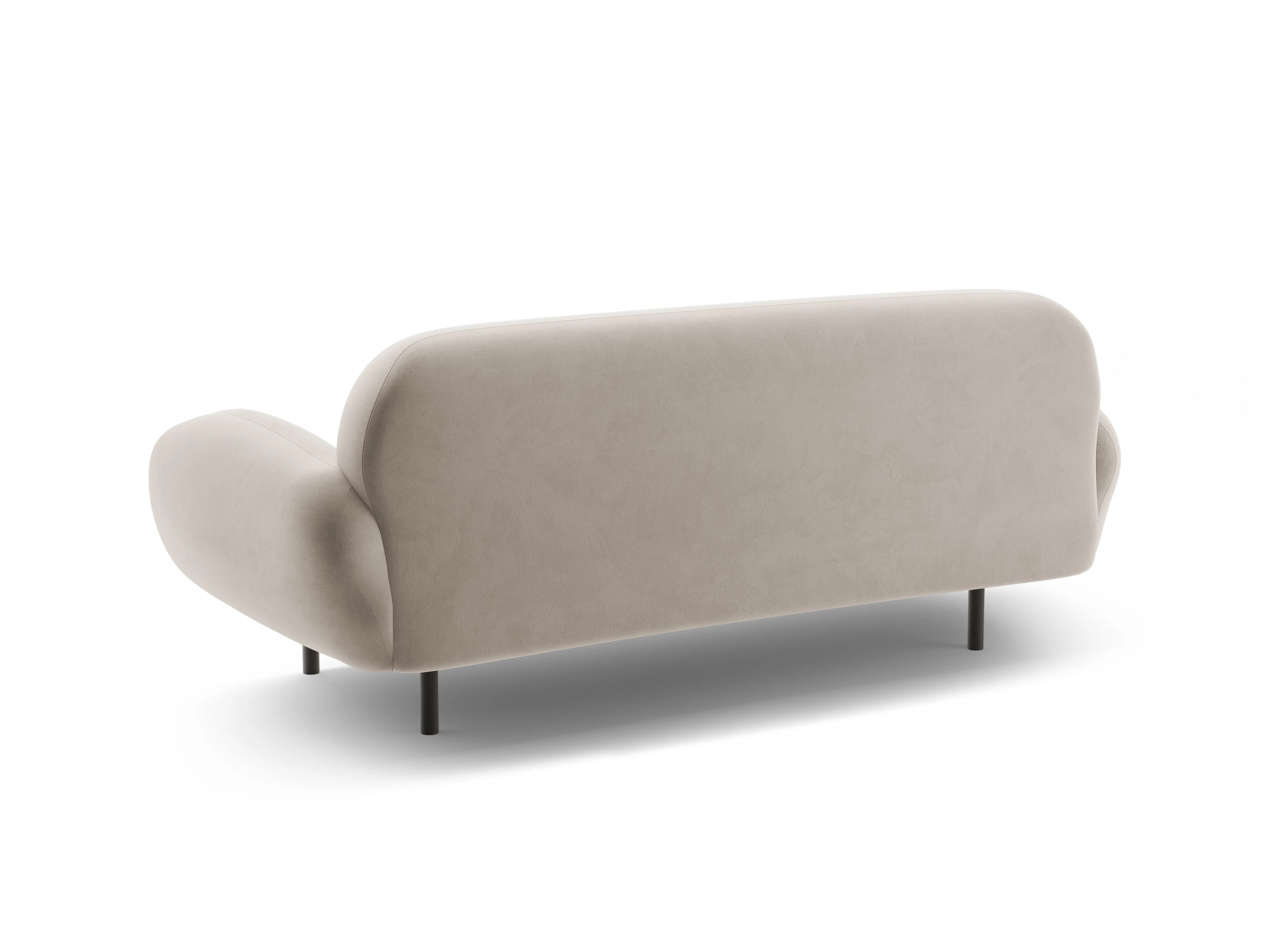 Sofa aksamitna 2,5-osobowa POPPY jasnobeżowy - Image 4